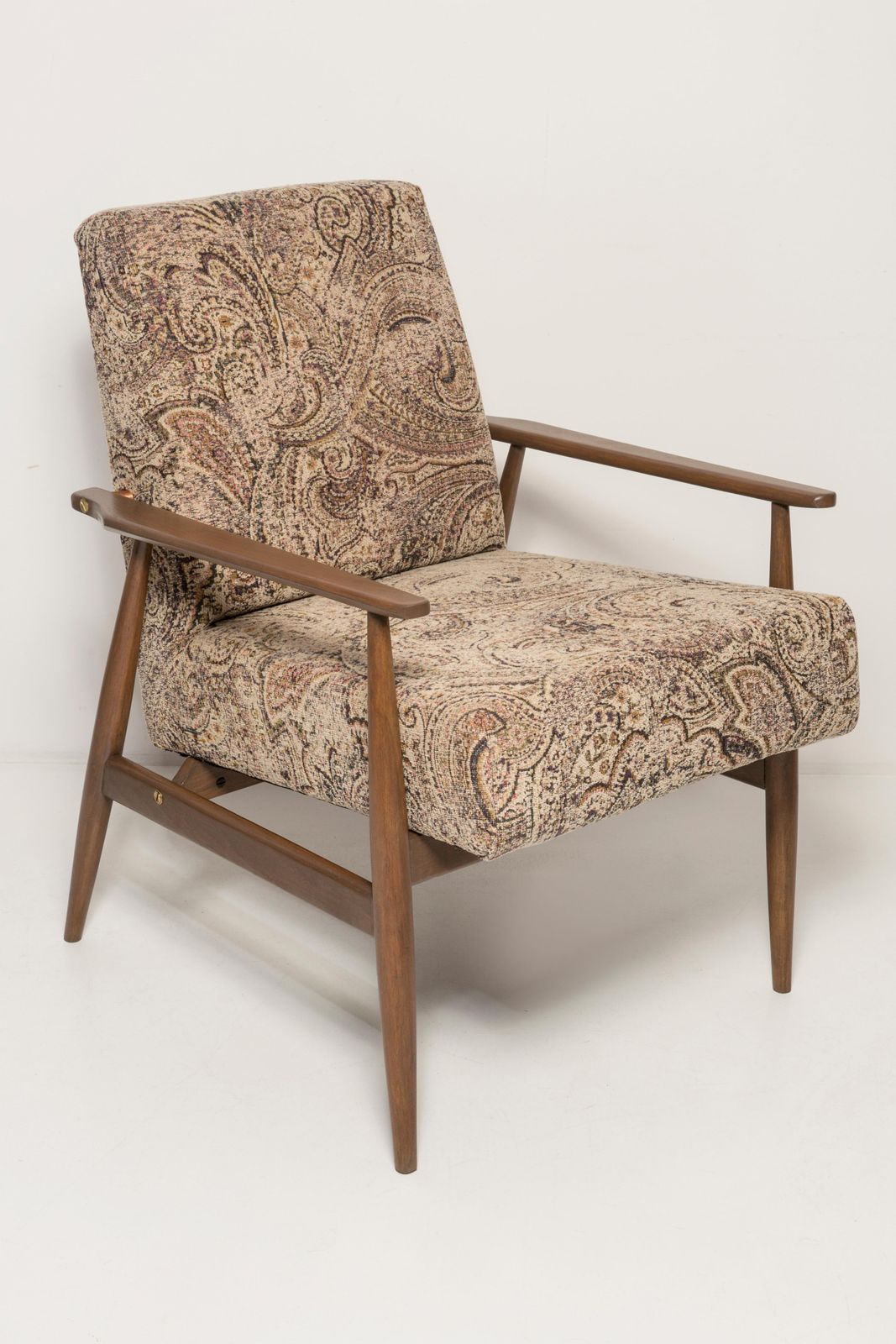 Mid Century Vintage Beige Velvet Dante Fauteuil, H. Lis, Jaren 1960 photo Meubels