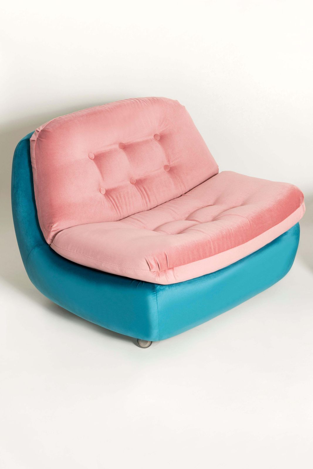 20th Century Vintage Pink And Blue Atlantis Armchair, 1960s photo for sale