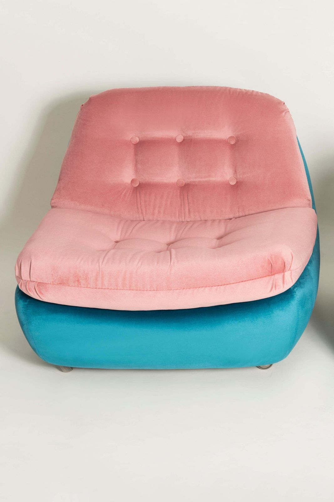 20th Century Vintage Pink And Blue Atlantis Armchair, 1960s photo vintage