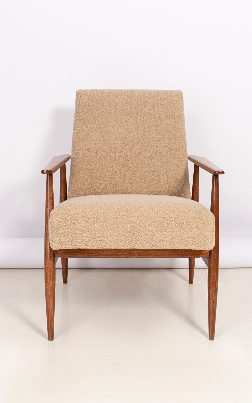 Camel Bouclé Dante Armchair, H. Lis, 1960s photo 1020.0