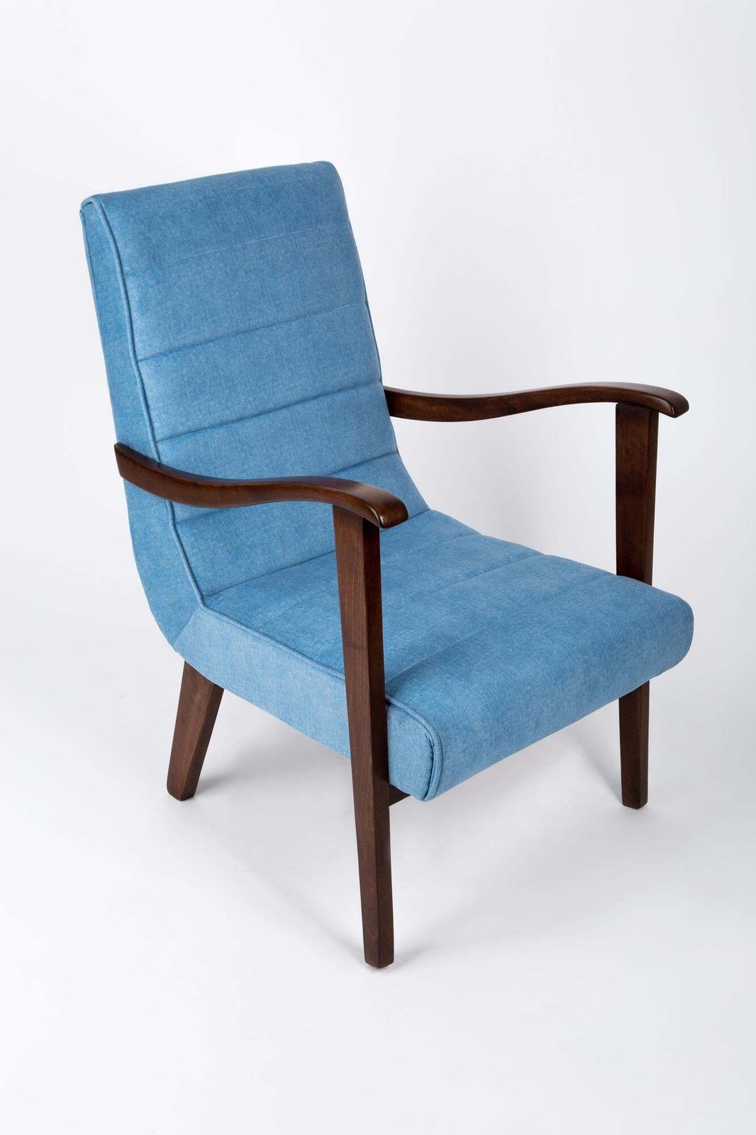 Mid Century Modern Blue Armchair By Prudnik Furniture Factory, Poland, 1960s photo furniture