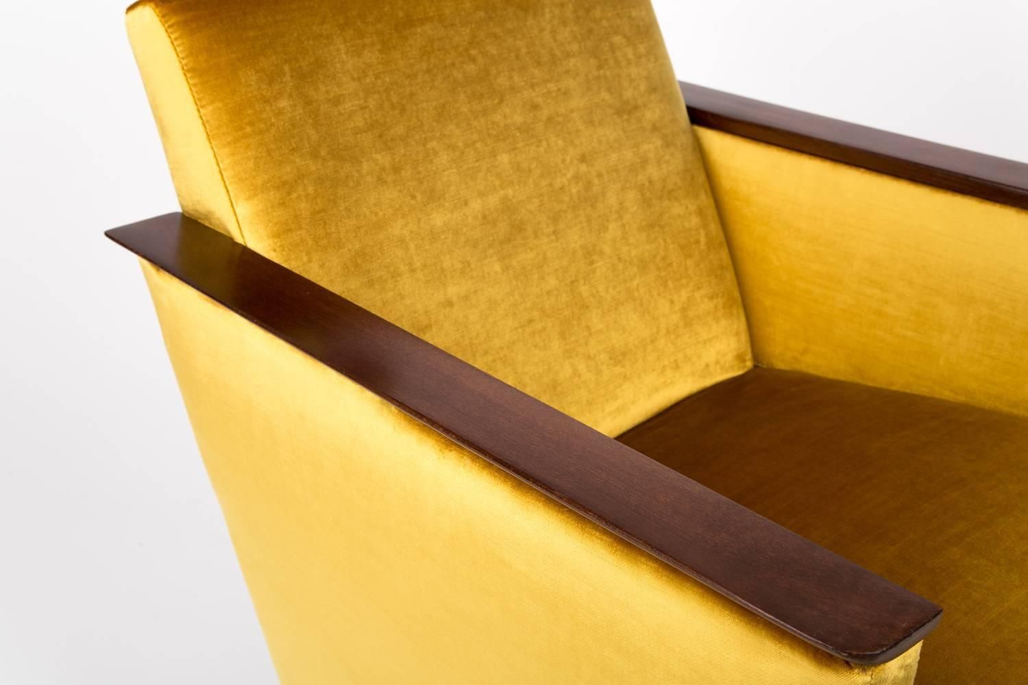Mid Century Yellow Mustard Armchair, 1960s, Ddr, Germany. photo furniture