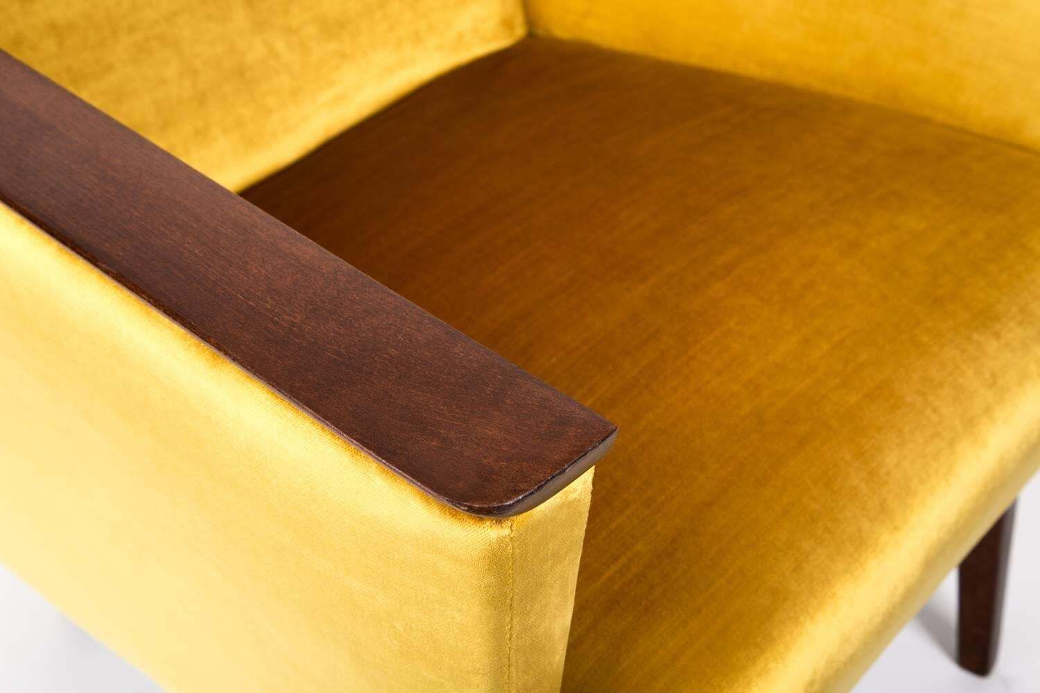 Mid Century Yellow Mustard Armchair, 1960s, Ddr, Germany. photo Furniture