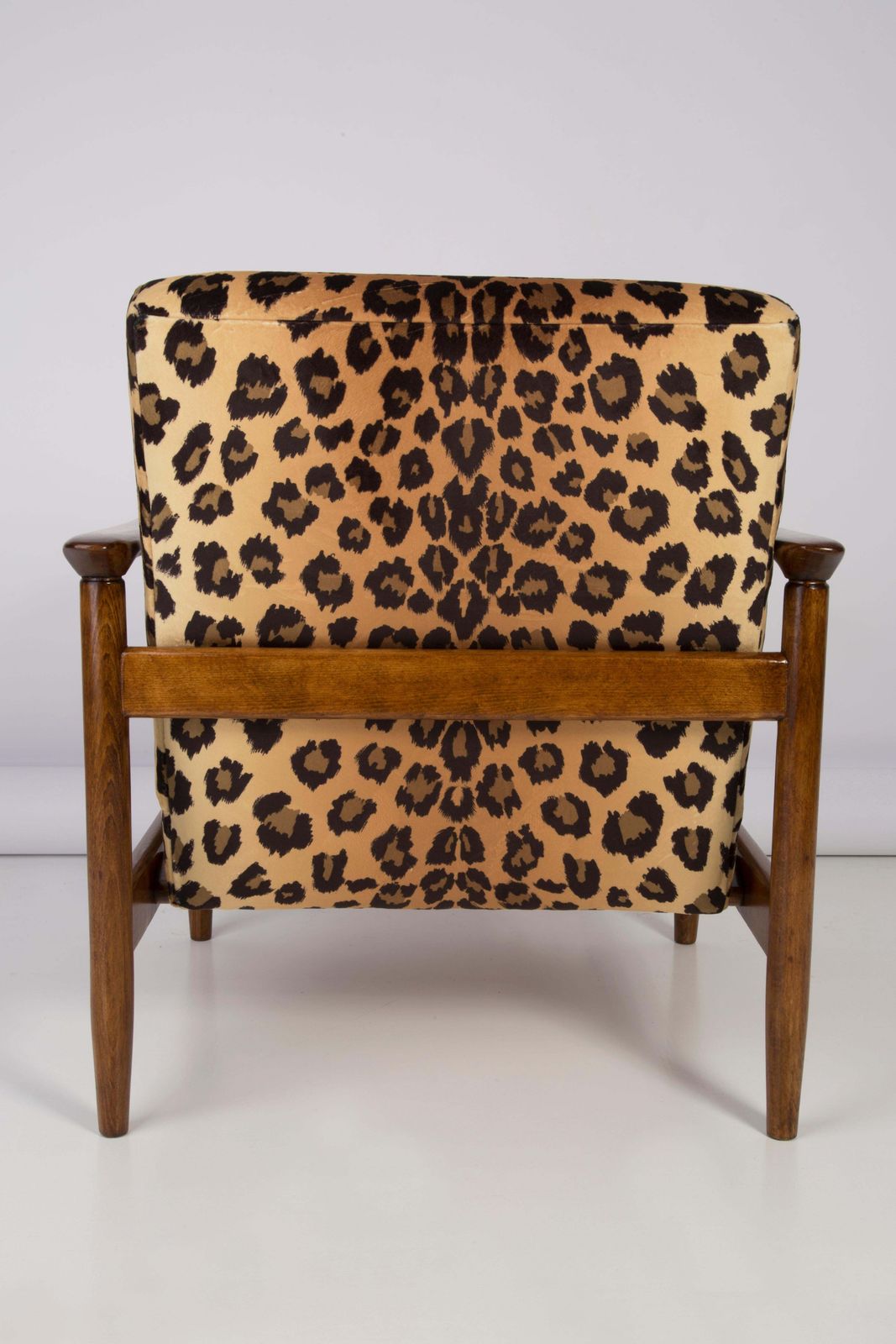 Midcentury Leopard Velvet Armchair, Hollywood Regency, Edmund Homa, 1960s Poland photo 1446.0