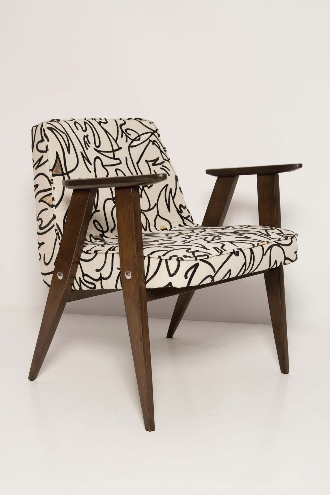 Mid Century 366 Fauteuil In Licht Linnen, Door Jozef Chierowski, Polen, Jaren 1960 photo vinterior