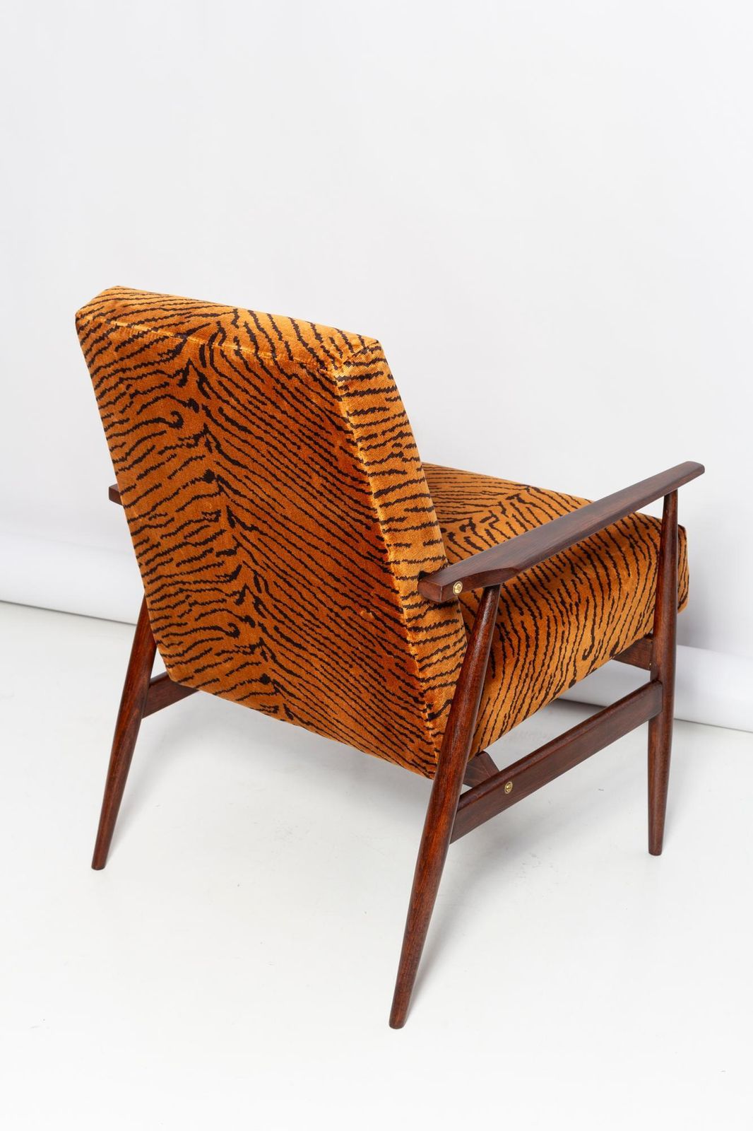 Mid Century Dedar Tiger Velvet Dante Fauteuil, H. Lis, Europa, Jaren 1960 photo vintage