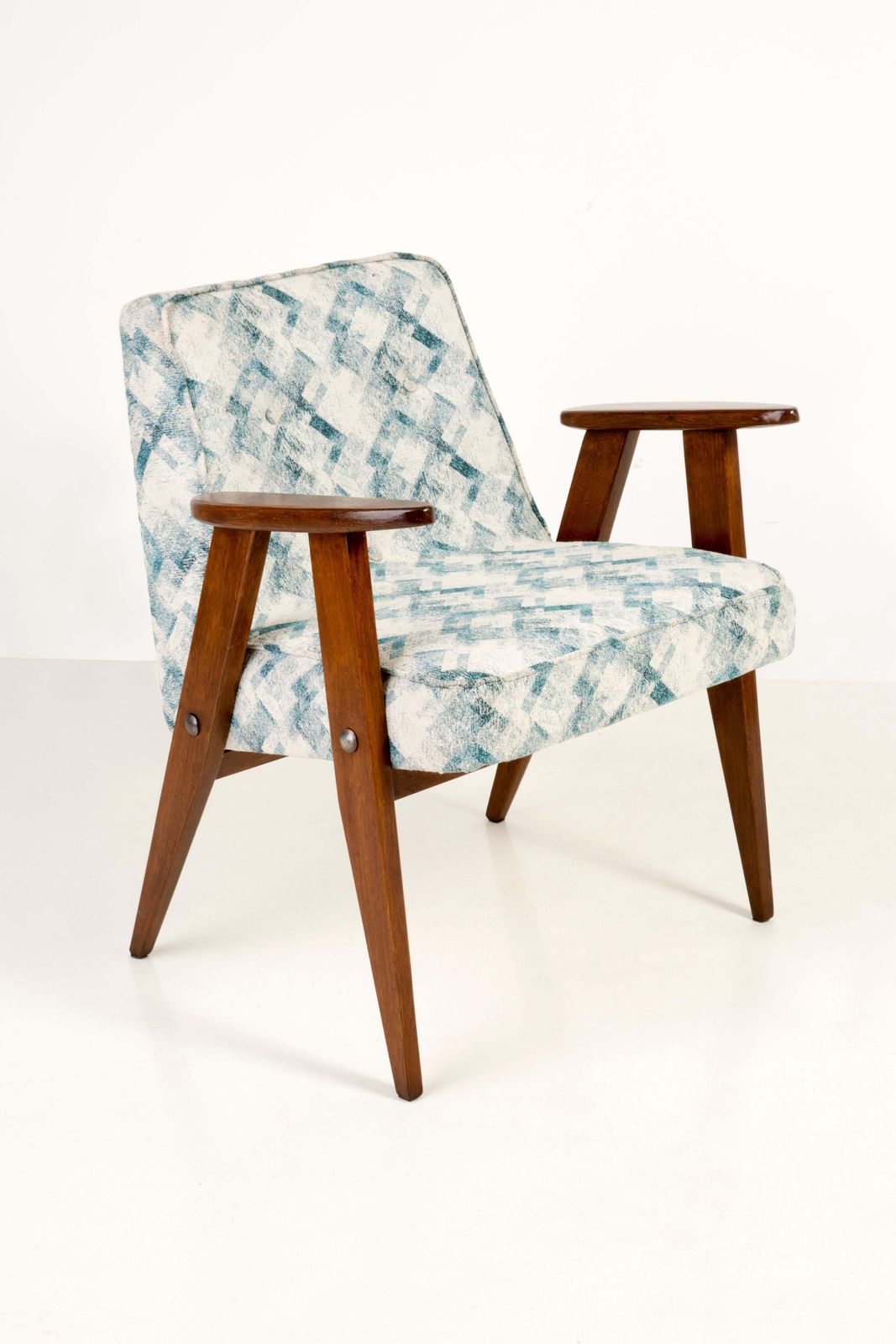 Set Of Two Light Green Pattern 366 Armchair, Jozef Chierowski, 1960s photo vinterior