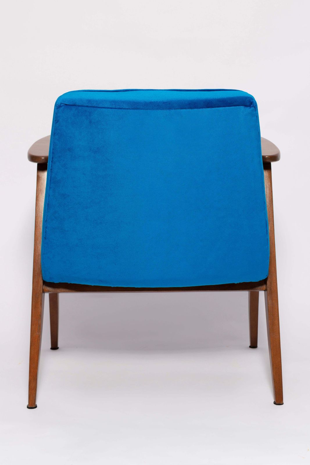 Meubels Mid Century 366 Fauteuil In Blauw Fluweel, Door Jozef Chierowski, Europa Ca. Jaren 1960 photo