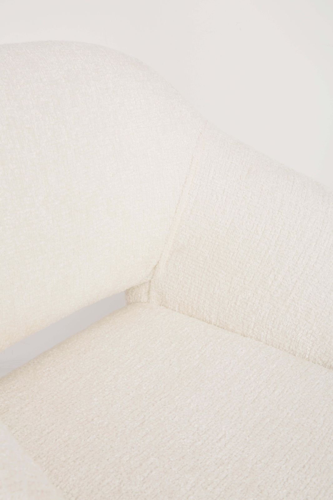 Mid Century Witte Bouclé Fauteuil, Ca. Jaren 1960 photo vintage