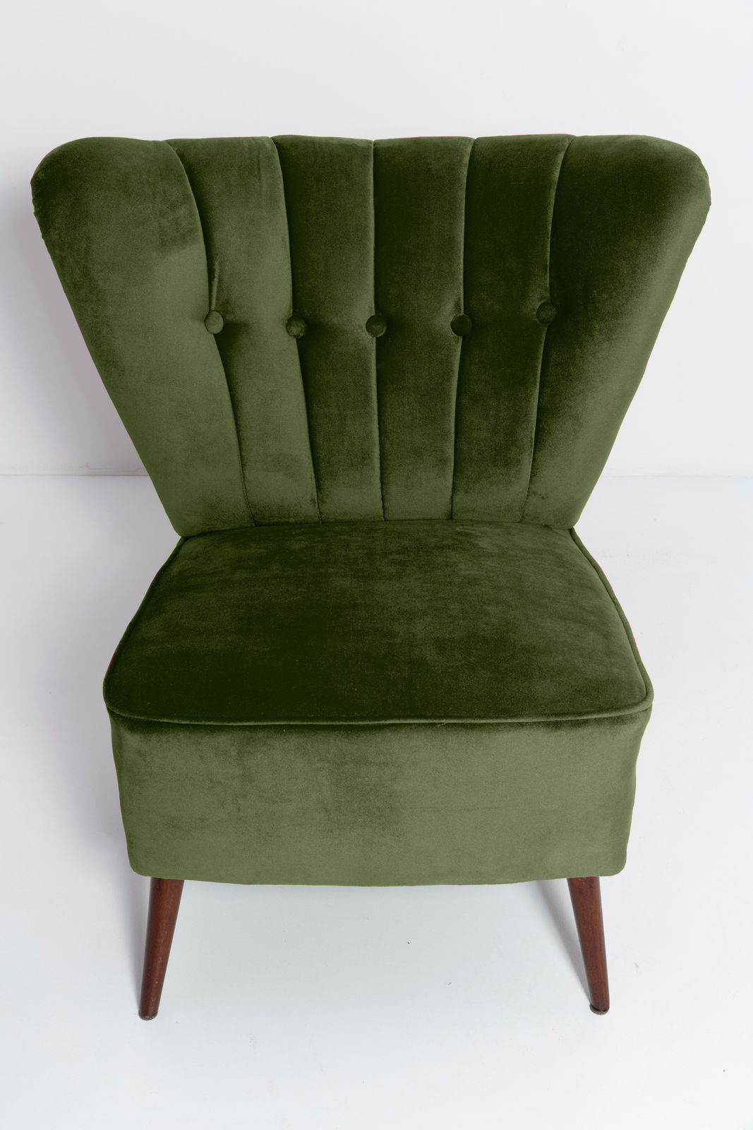Mid Century Groene Velvet Club Fauteuil, Europa, Jaren 1960 photo vinterior