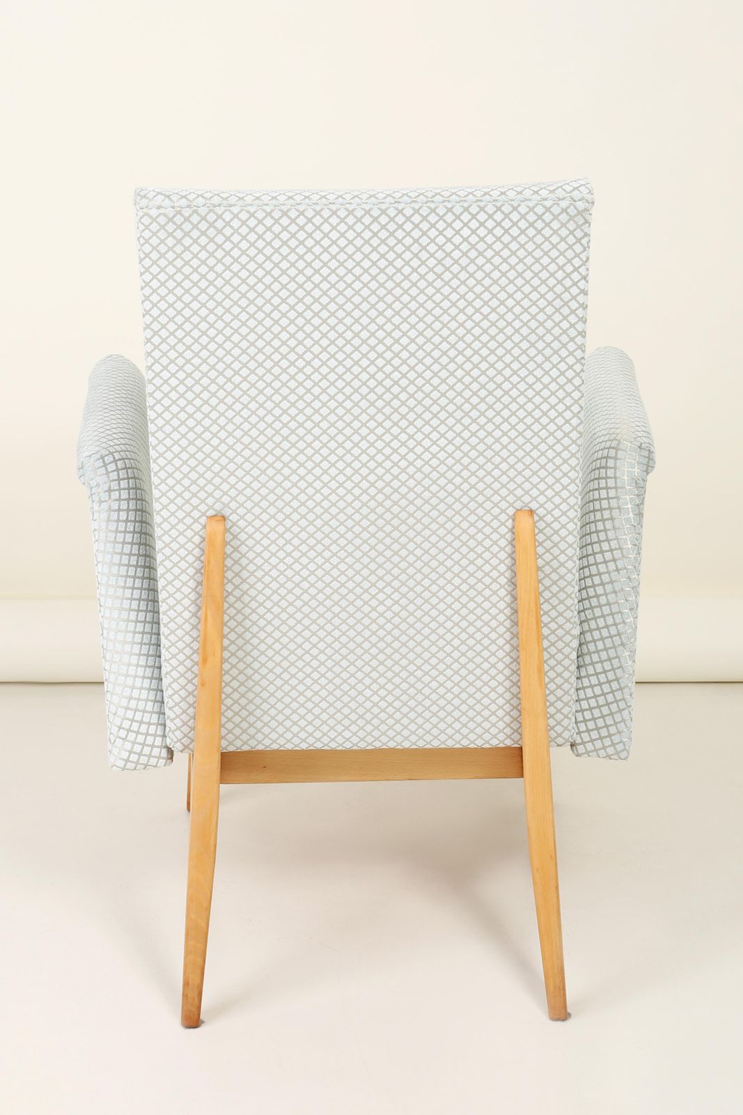 Mid Century Modern Fauteuil In Babyblauw Velvet, Ca. Jaren 1960 photo for sale