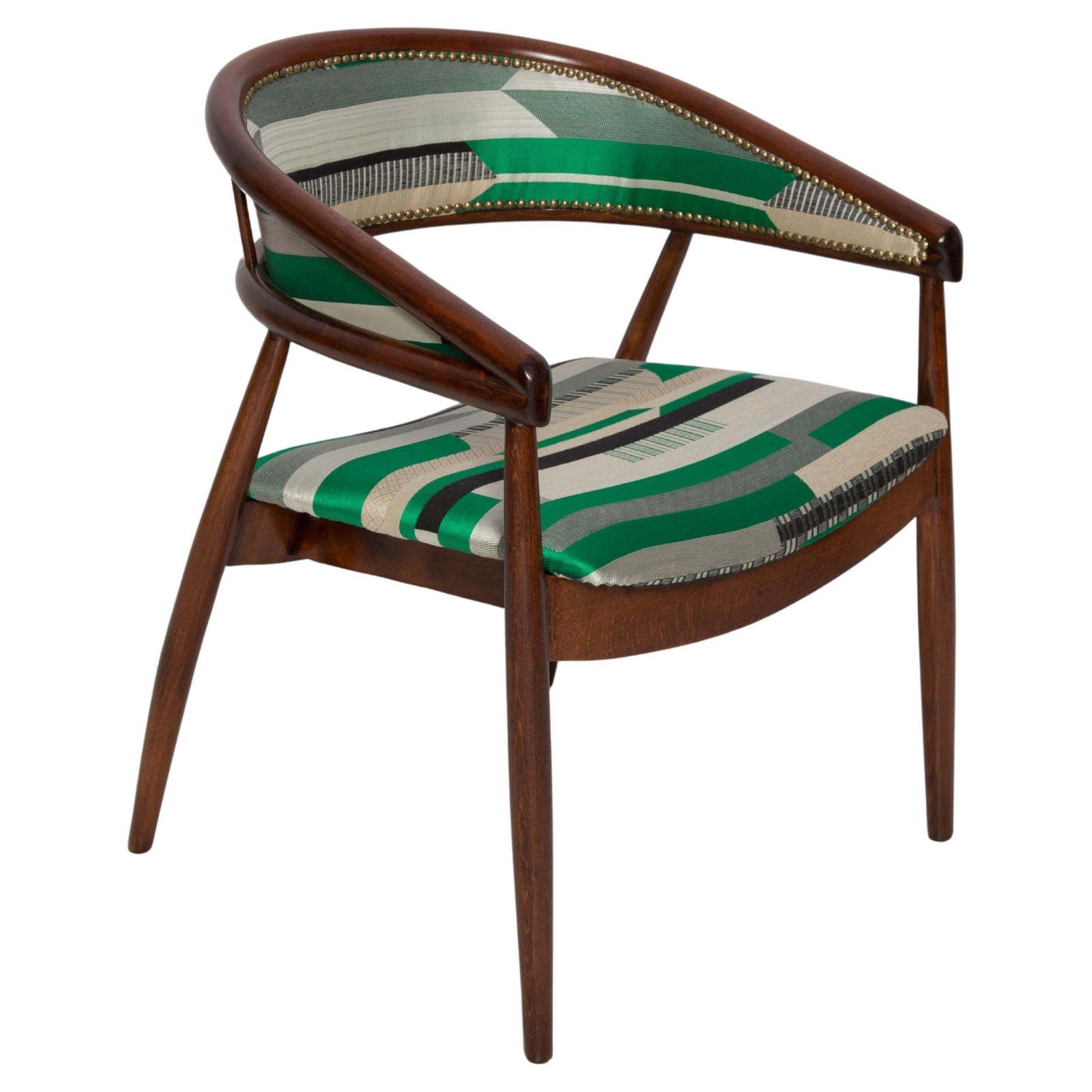 Mid Century Radomsko B 3300 Fauteuil, Dedar Babelia Jacquard, Jaren 1960, Europa