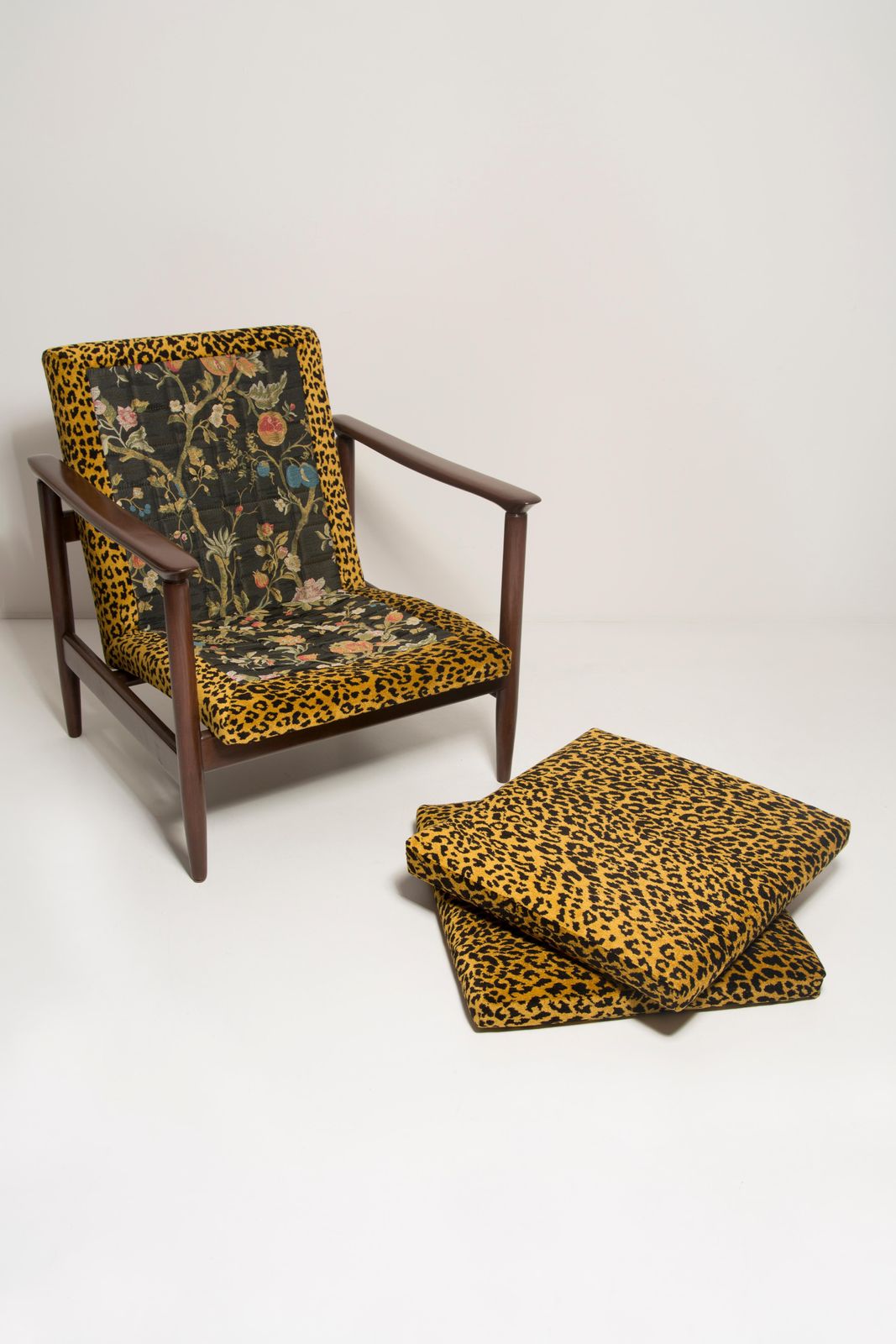 Furniture Mid Century Leopard Armchair, Gfm 142, Edmund Homa, Europe, 1960s photo