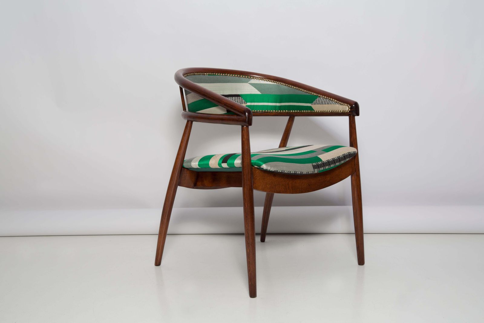 Mid Century Radomsko B 3300 Armchair, Dedar Babelia Jacquard, 1960s, Europe photo for sale