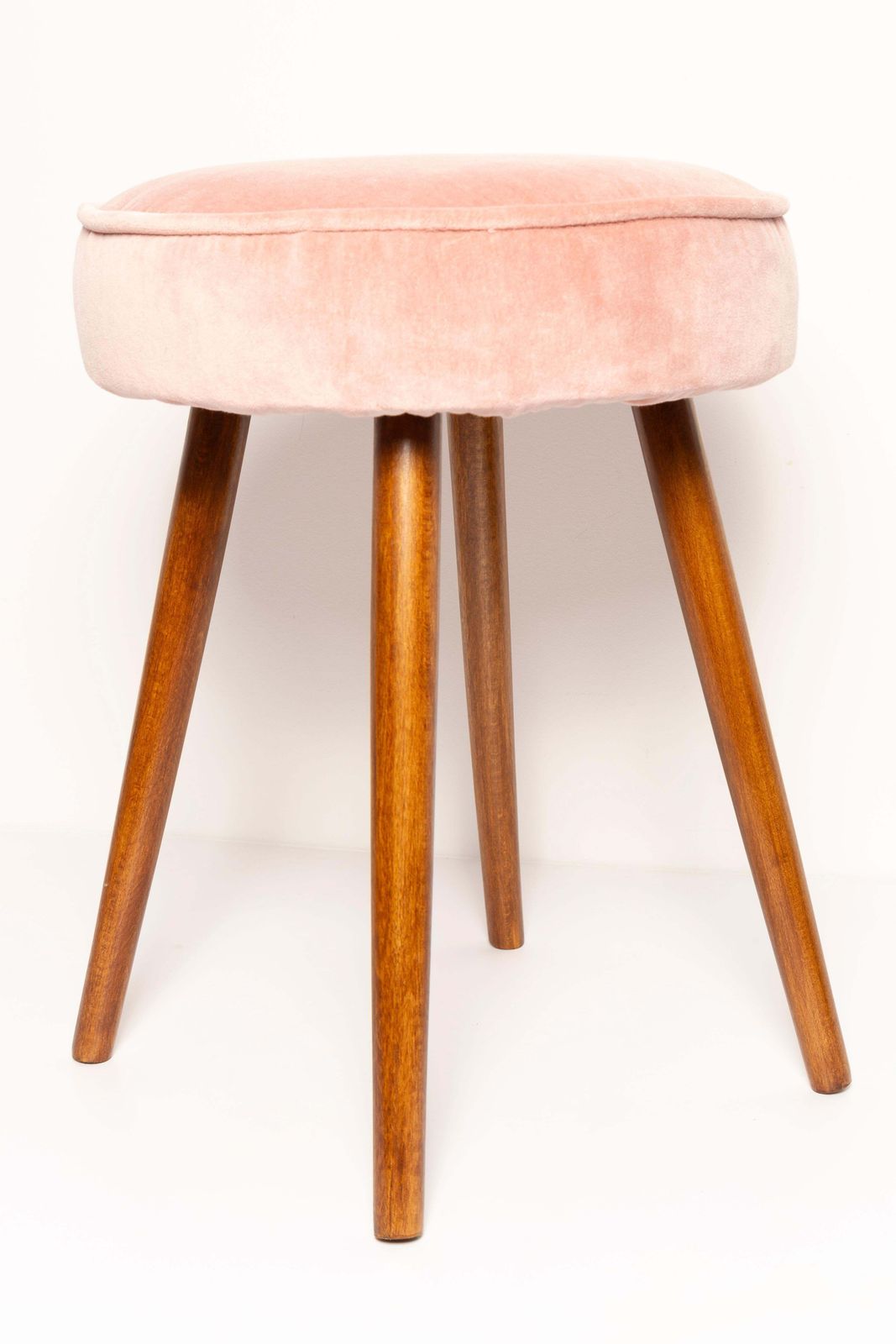 Mid Century Baby Pink Stool, Europe, 1960s photo for sale