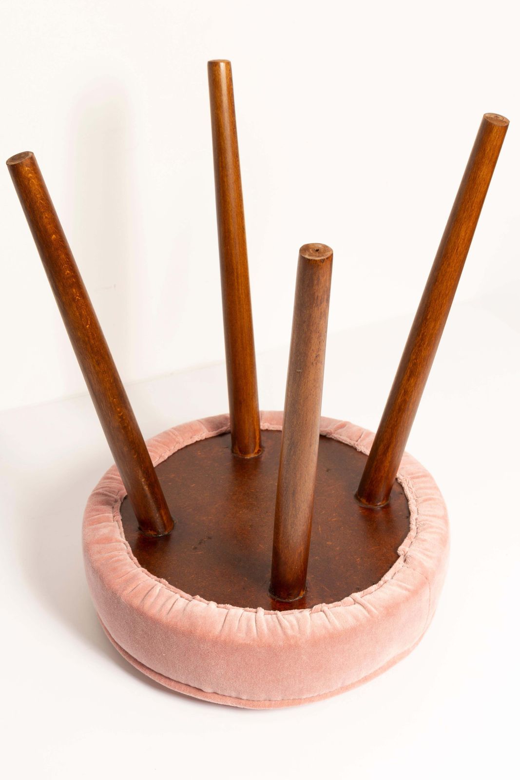 Mid Century Baby Pink Stool, Europe, 1960s photo vintage