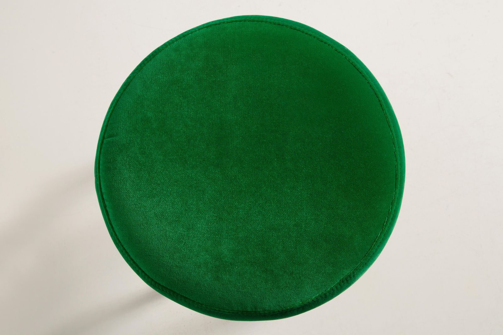 Mid Century Grass Green Velvet Stool, Europe, 1960s photo vinterior