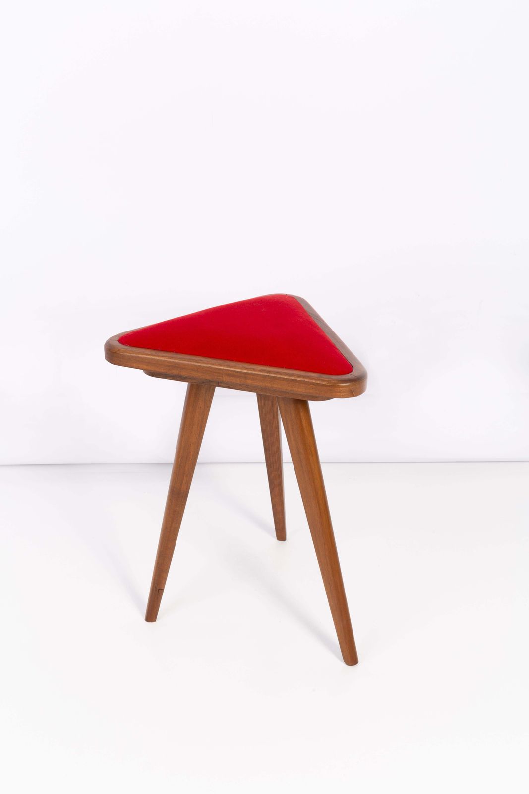 Set Of Two Blue And Red Velvet 20th Century Stools, 1960s photo furniture