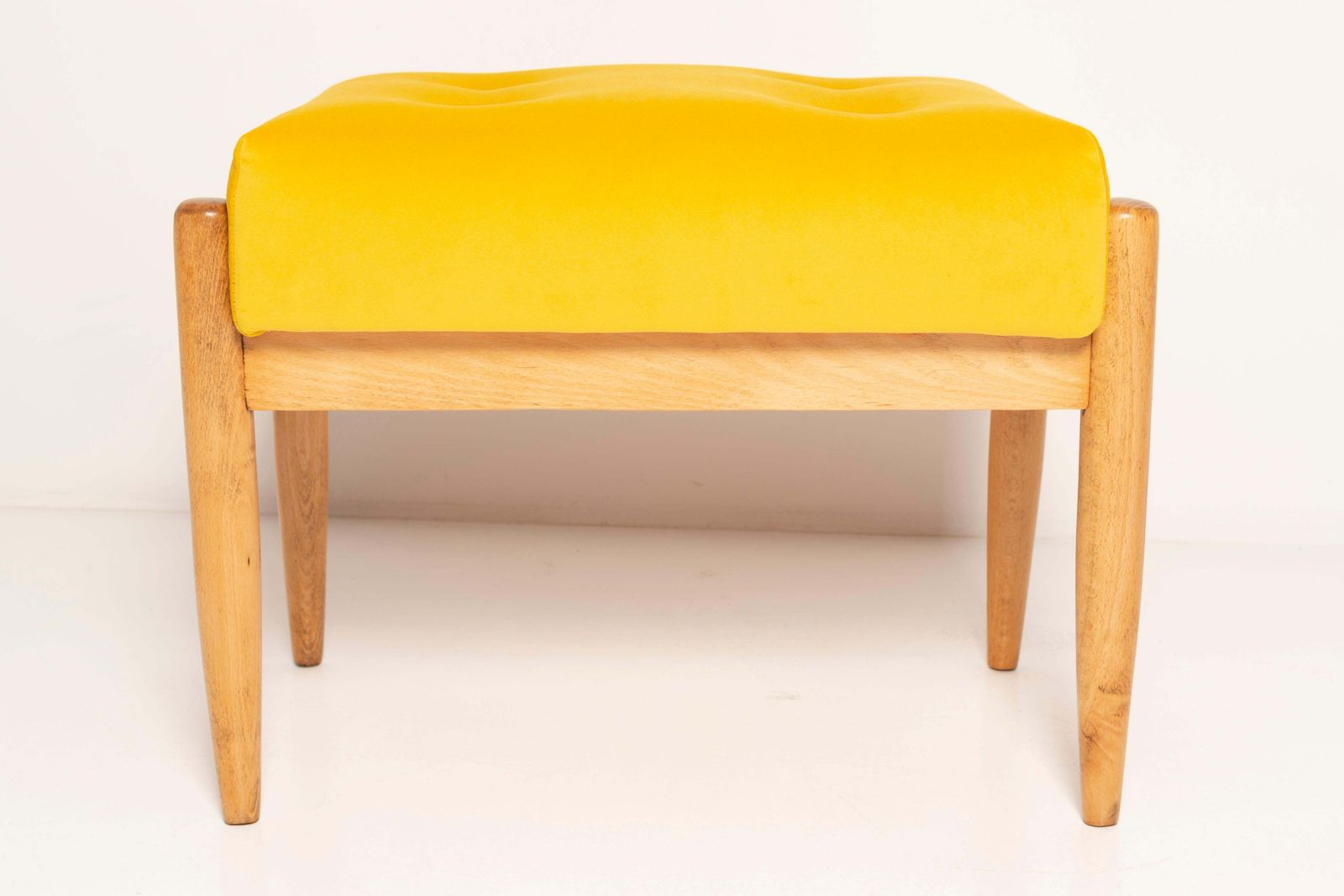 photo furniture Set Of Two Mid Century Mustard Yellow Vintage Stools, Edmund Homa, 1960s