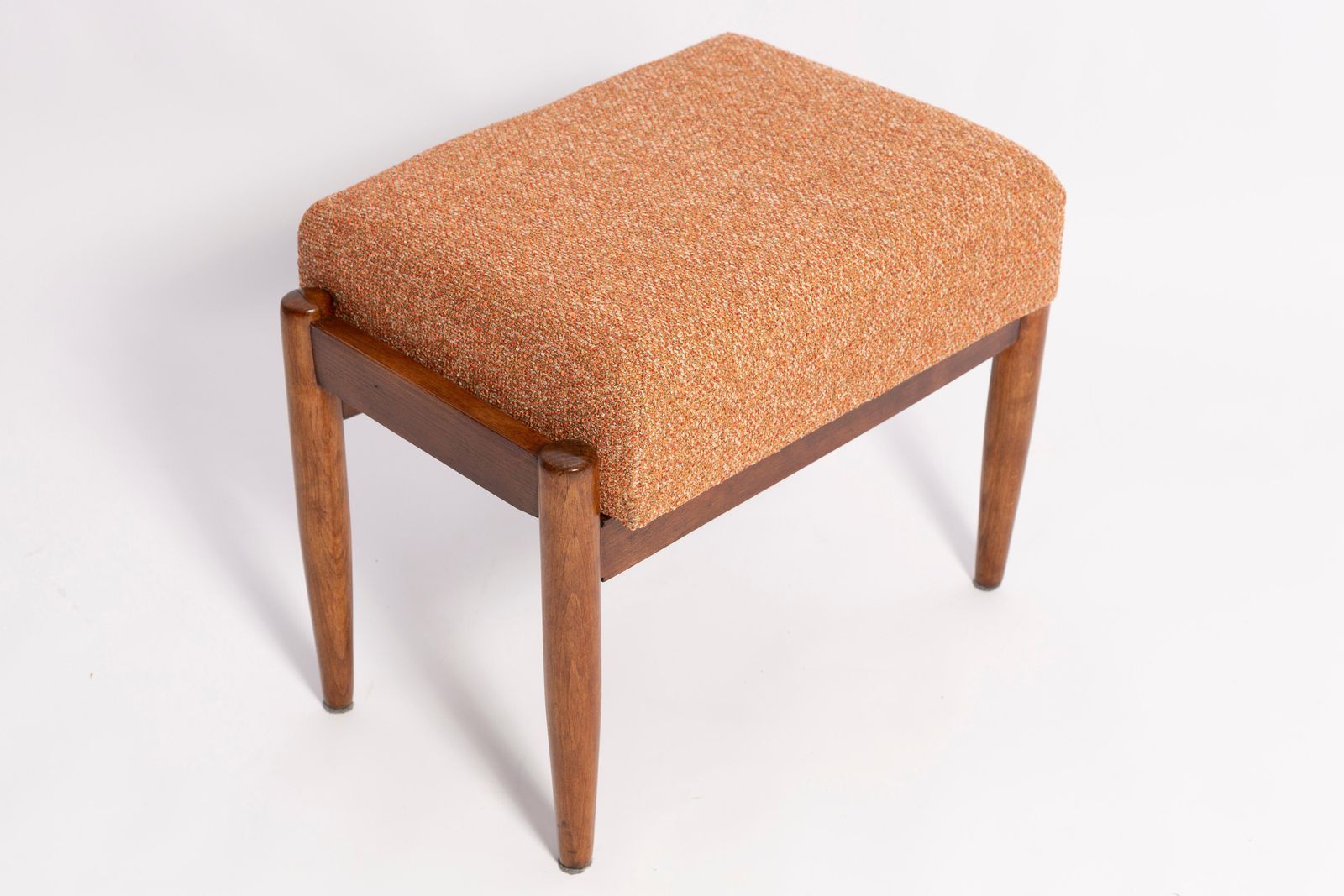 Pair Of 20th Century Orange Melange Vintage Footstools, Edmund Homa, 1960s photo Furniture