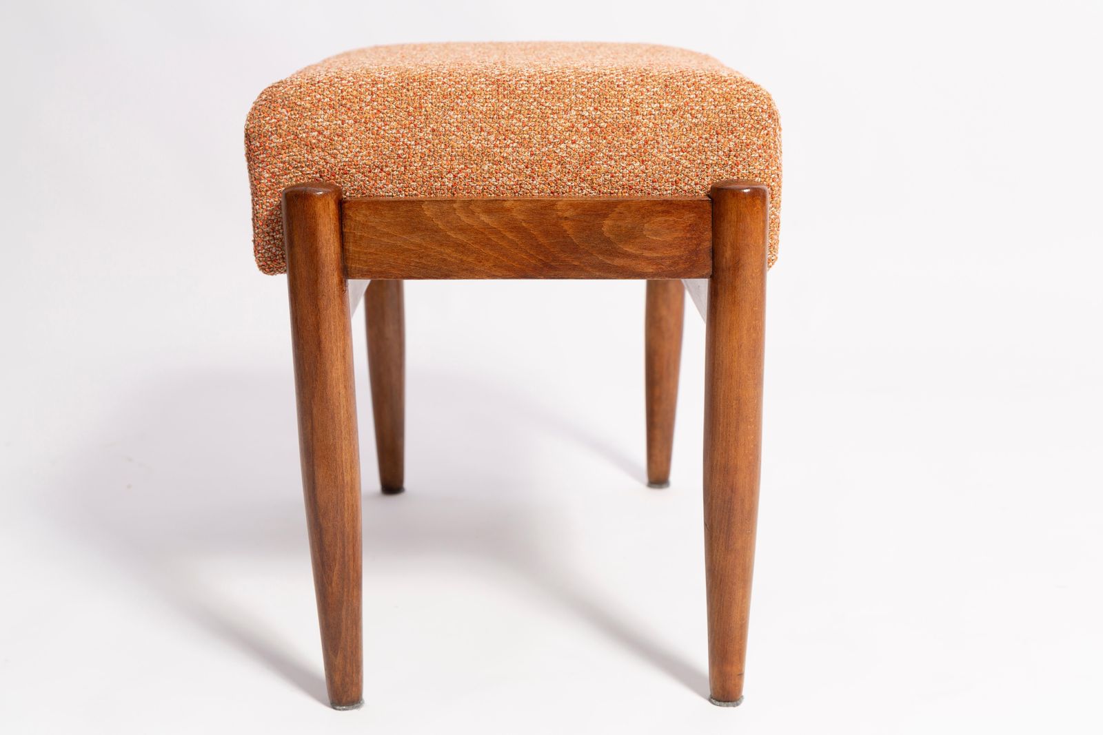 Pair Of 20th Century Orange Melange Vintage Footstools, Edmund Homa, 1960s photo vintage