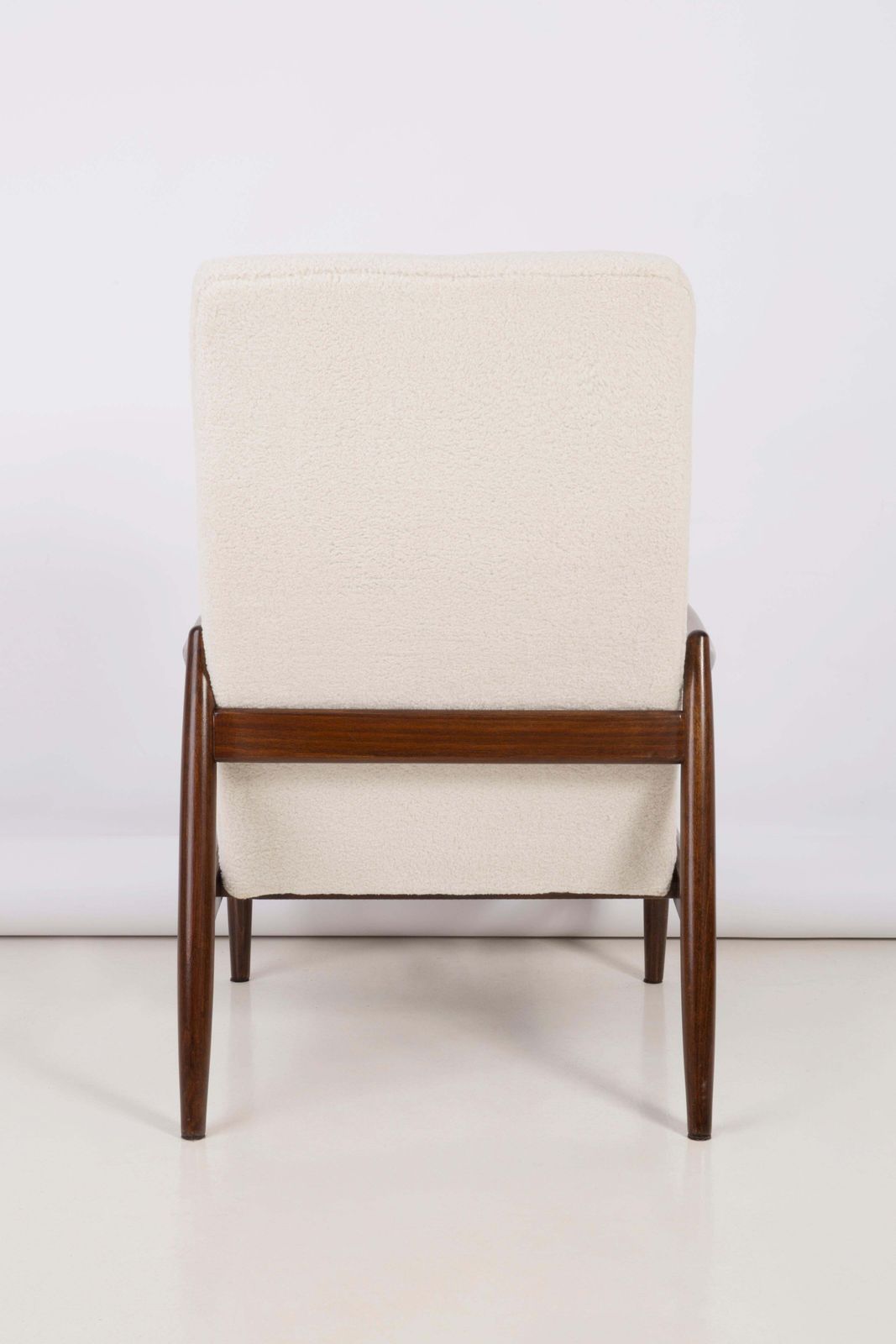 Lichtcrème Bouclé Fauteuil, Gfm 64 High, Edmund Homa, Jaren 1960 photo vinterior