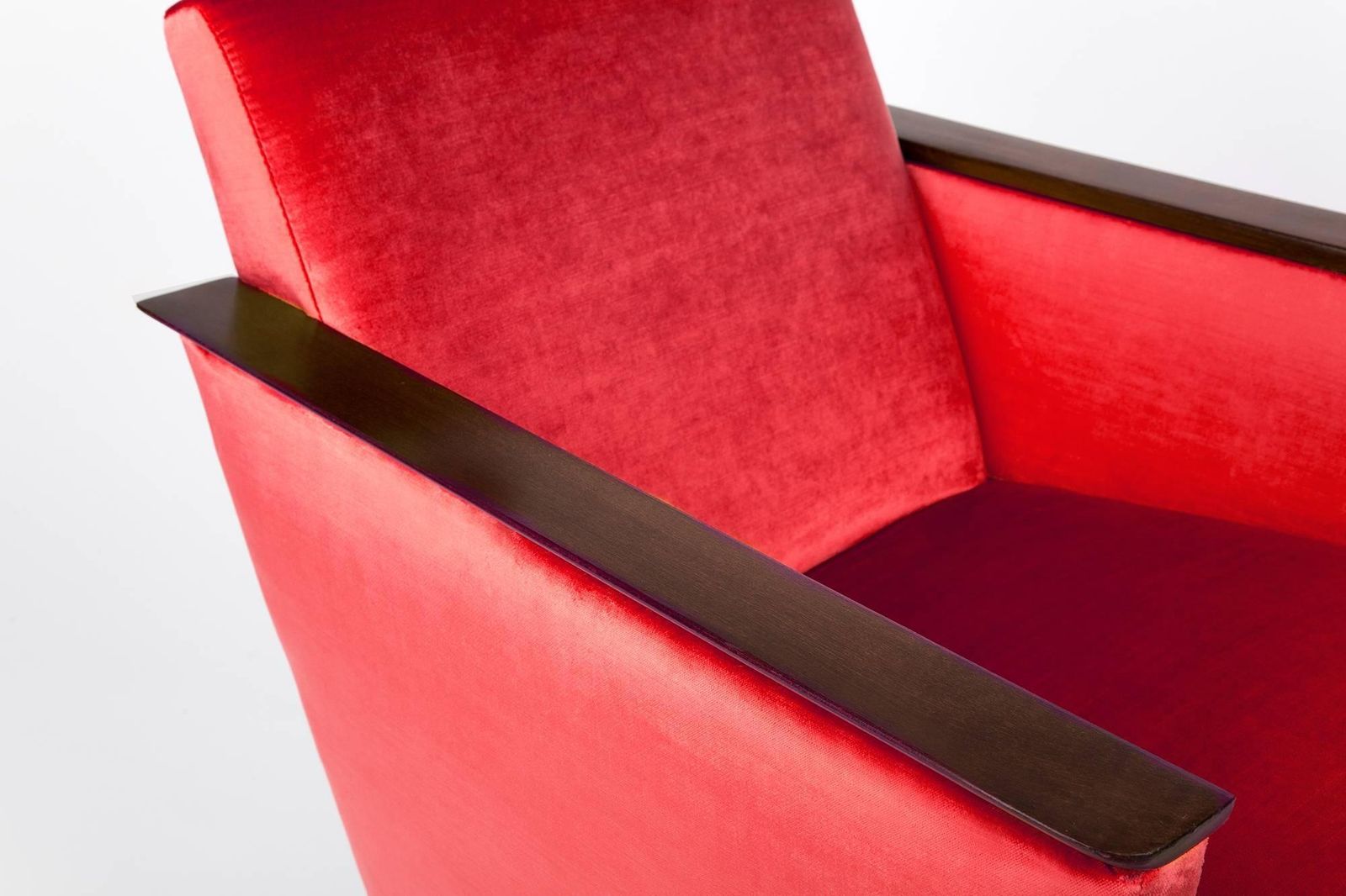 Pair Of Red Armchairs, 1960s, Ddr, Germany photo for sale