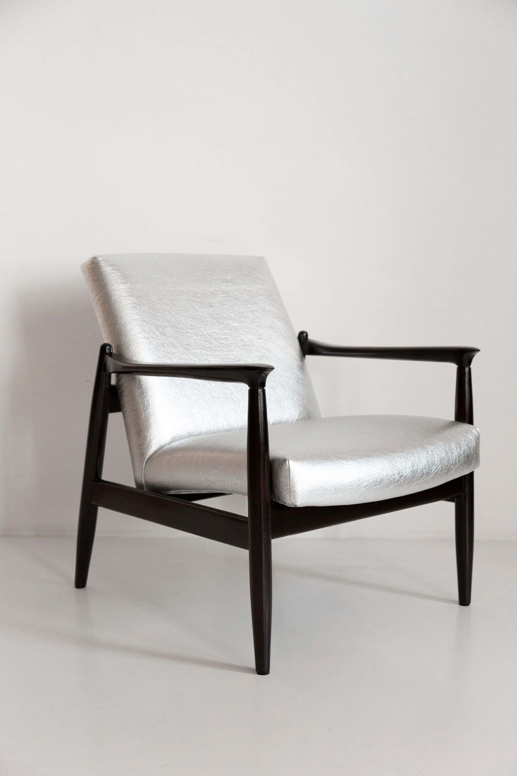 Two Mid Century Metalic Pineapple Leather Gfm 64 Armchairs, Homa, Europe, 1960s photo furniture