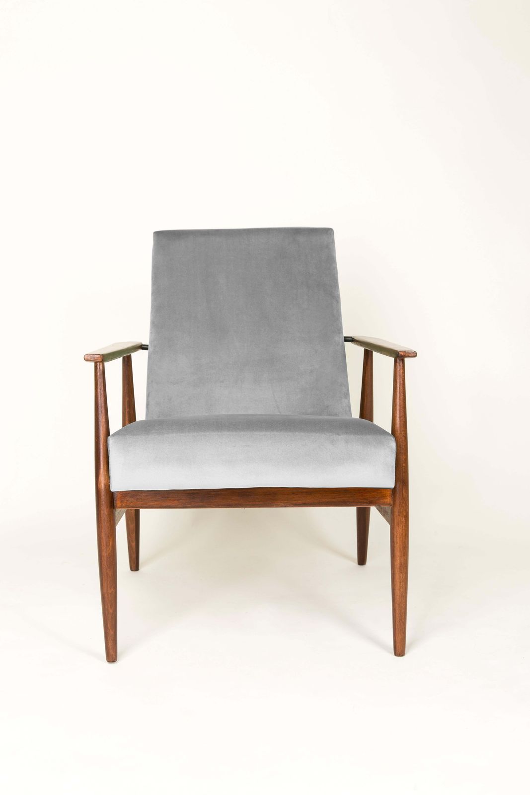 20th Century Pair Of Light Gray Dante Armchairs, H. Lis, 1960s photo Furniture