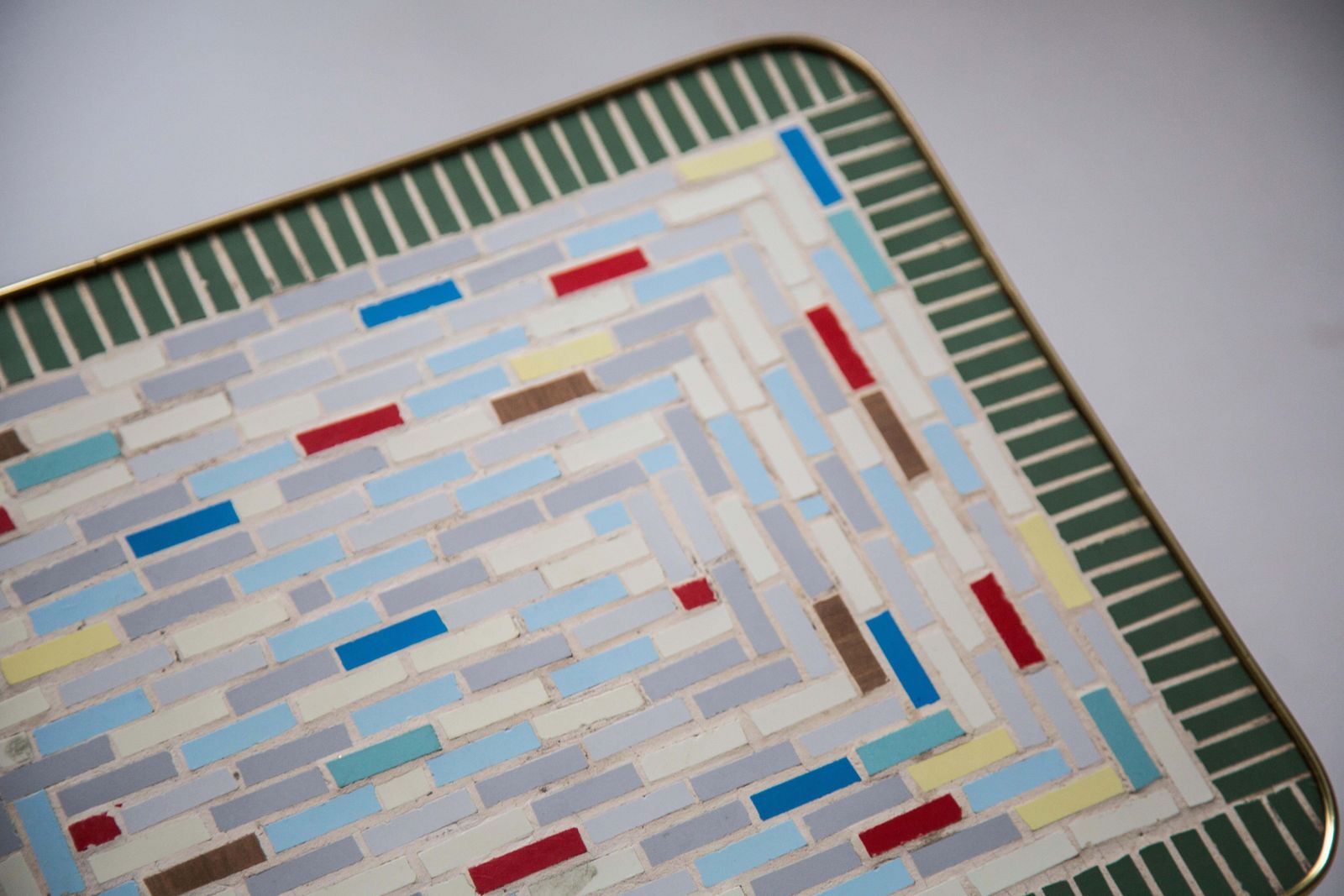 photo for sale Midcentury Unique Flowerbed Pedestal, Ceramic Mosaic, Side Table, Germany, 1970s