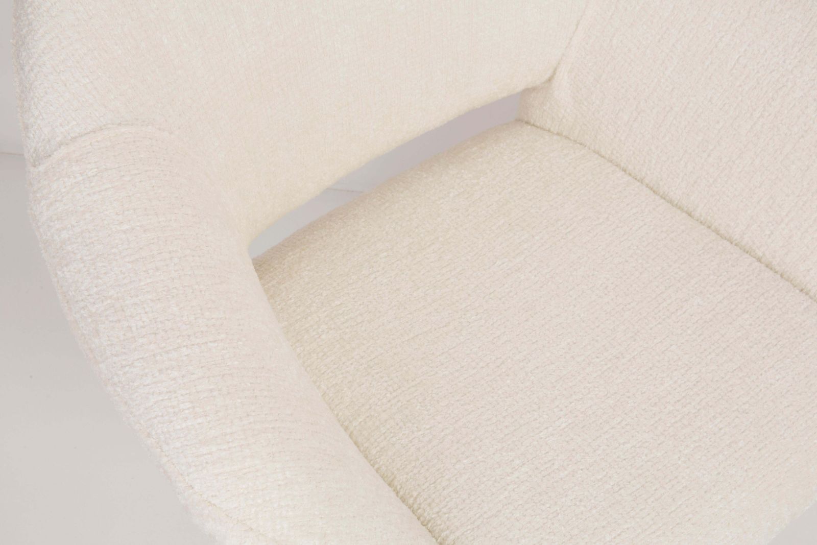 Pair Of Midcentury White Boucle Club Armchairs, 1960s photo for sale