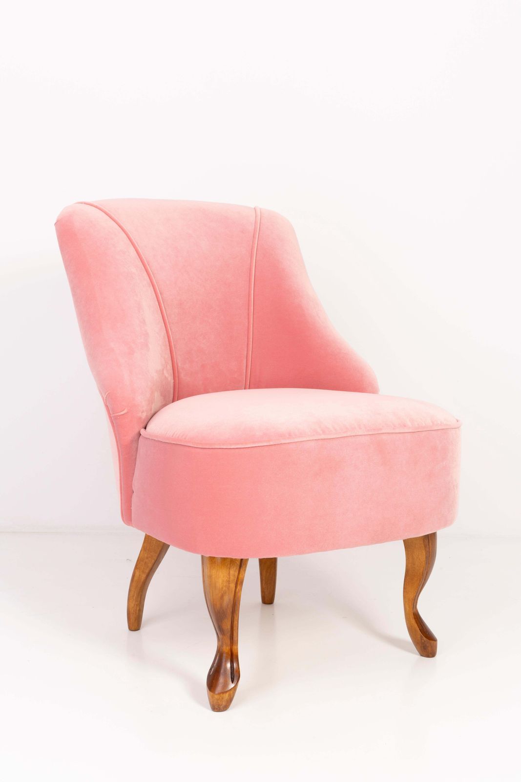 Set Of Two 20th Century Art Deco Baby Pink Armchairs, 1950s photo 2551.0