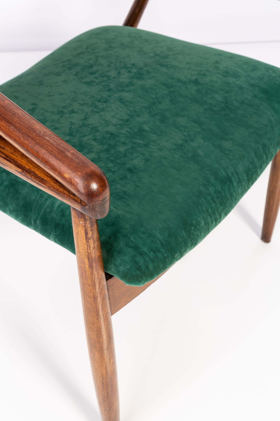 Set Of Two James Mont Bent Beech Armchairs, Dark Green, B 3300 Type, 1960s photo Furniture