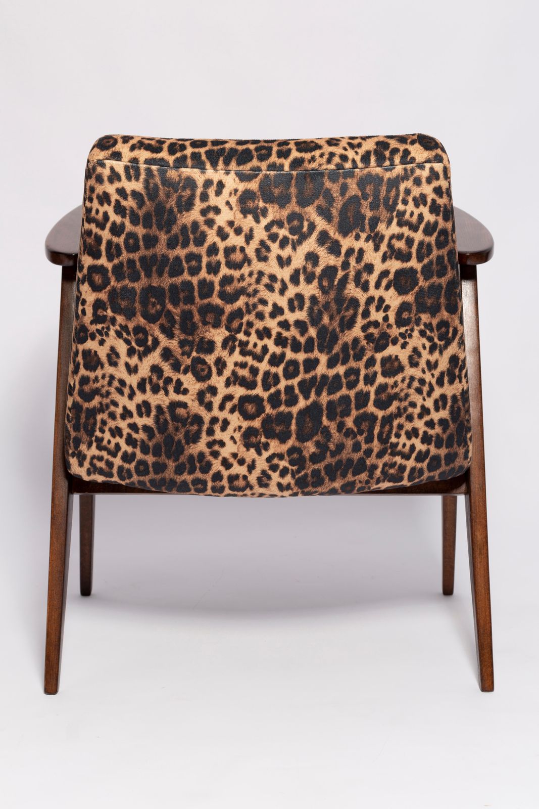 photo buy Two Midcentury 366 Armchairs In Leopard Print Velvet, Jozef Chierowski, 1960s