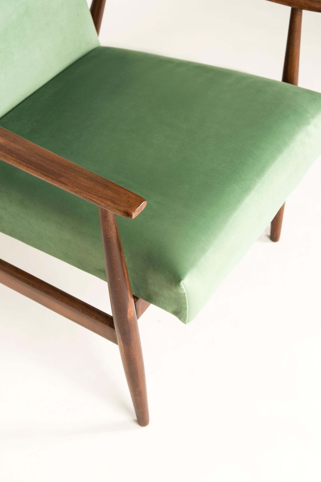photo for sale 20th Century Pair Of Mint Green Dante Armchairs, H. Lis, 1960s