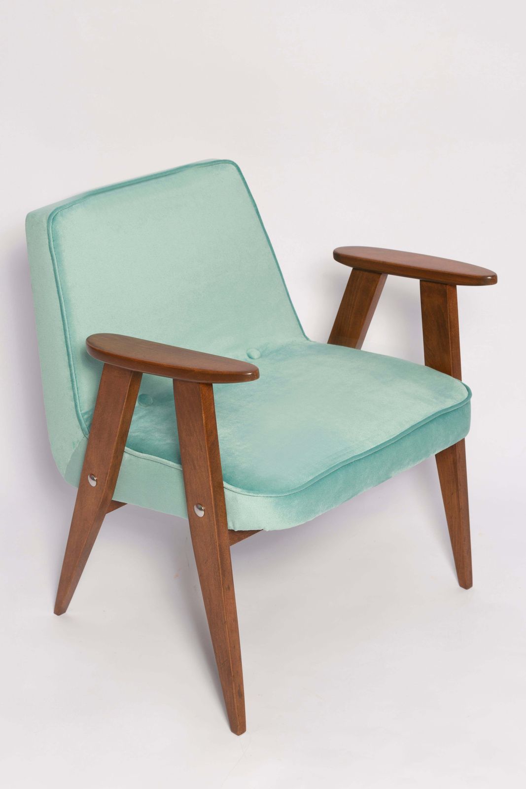 Pair Of Mid Century 366 Armchairs, Mint Velvet, Jozef Chierowski, Europe 1960 photo for sale