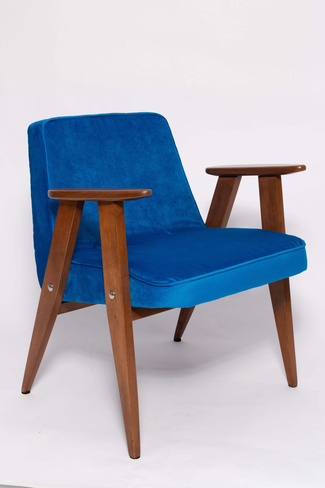Pair Of Mid Century 366 Armchairs, Pink And Blue, By Chierowski Europe, 1960s photo furniture
