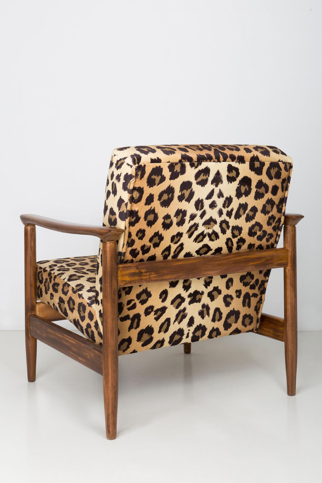 Pair Of Leopard Print Velvet Armchairs, Edmund Homa, Gfm 142, 1960s, Poland photo buy
