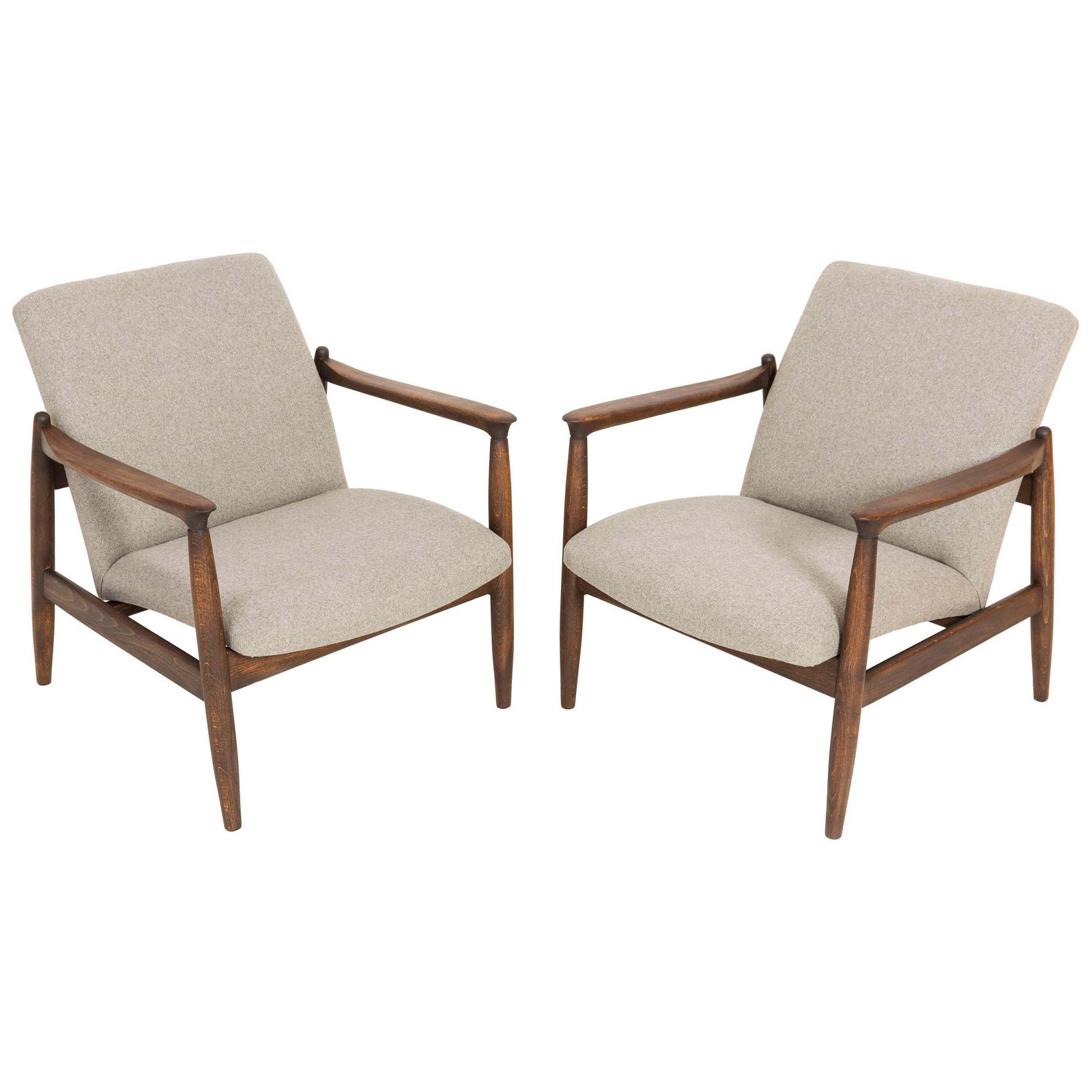 Pair Of Beige Armchairs, Edmund Homa, 1960s