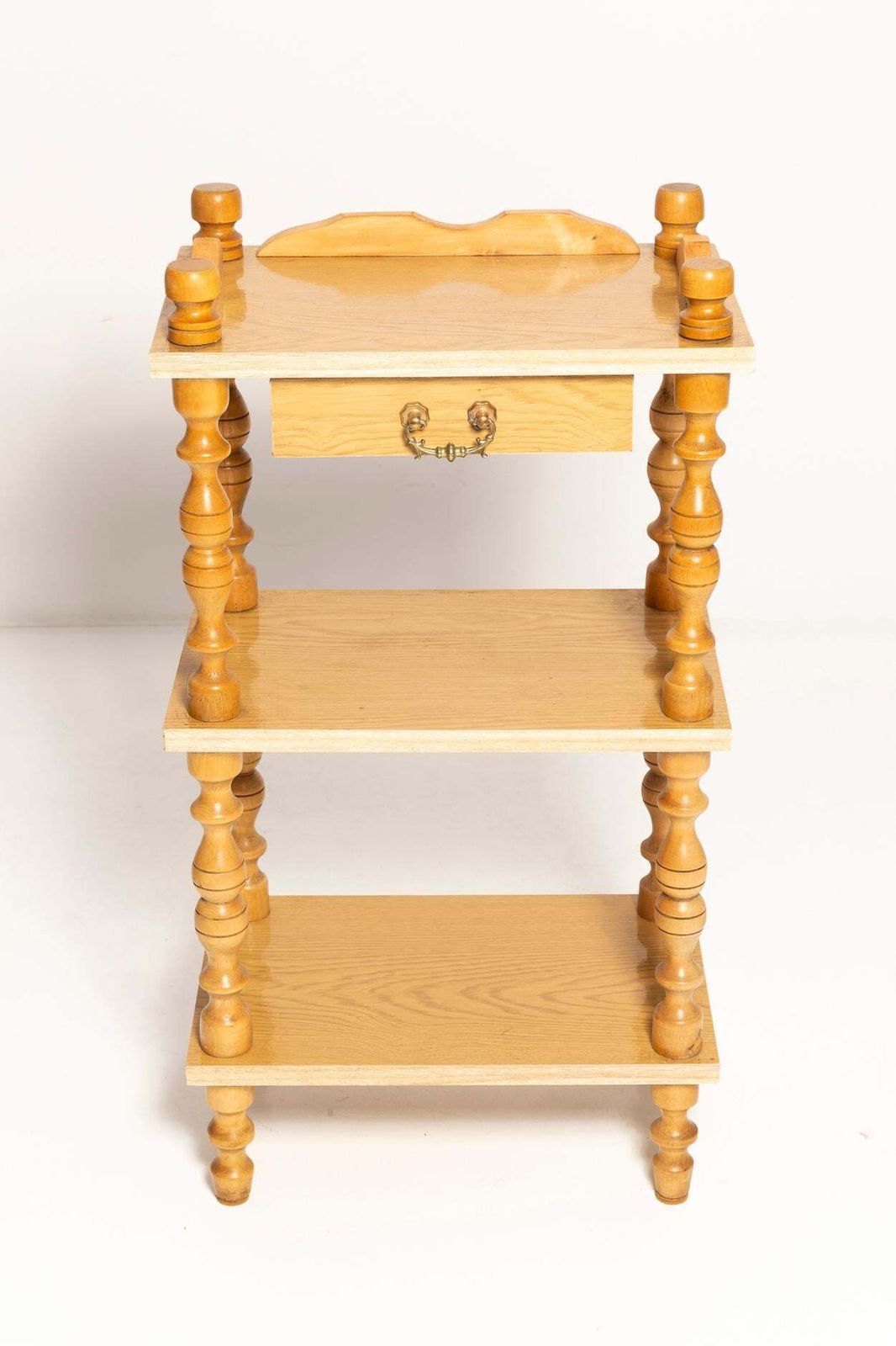 photo furniture Mid Century Vintage Night Table, Whatnot, Shelf, Stand, Beechwood, Europe, 1960s