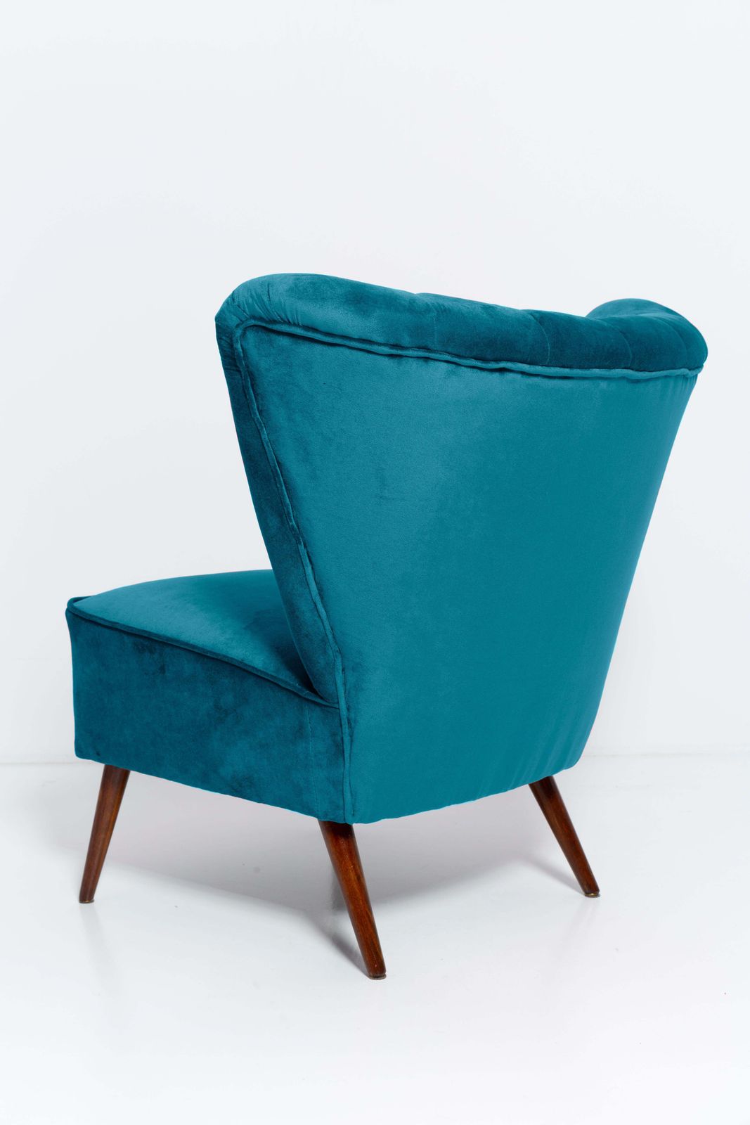 2976.0 Set Van Twee Mid Century Petrolblauwe Fluwelen Club Fauteuils, Europa, Jaren 1960 photo