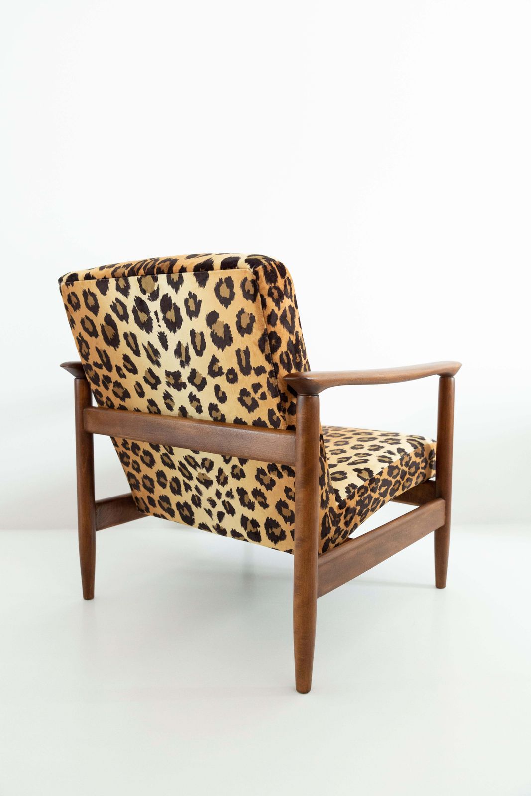 photo buy Set Of Two Leopard Print Velvet Armchairs, Edmund Homa, Gfm 142, 1960s, Poland