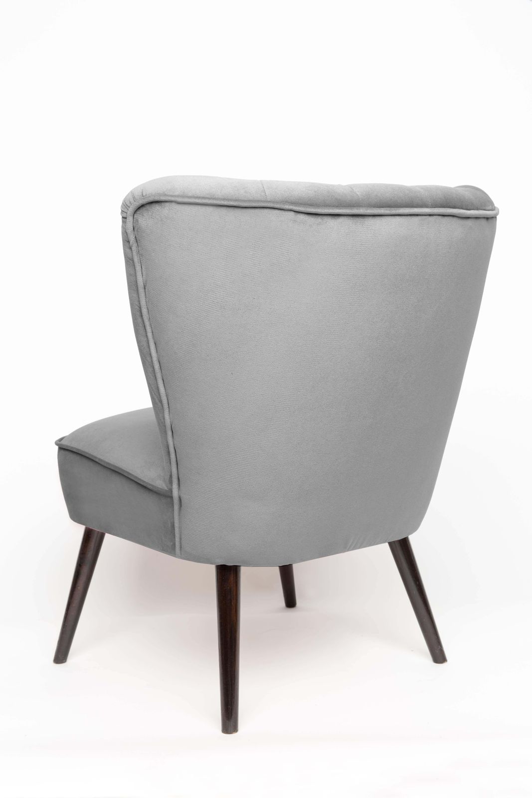 Pair Of Gray German Midcentury Velvet Club Armchairs, 1960s photo 2973.0