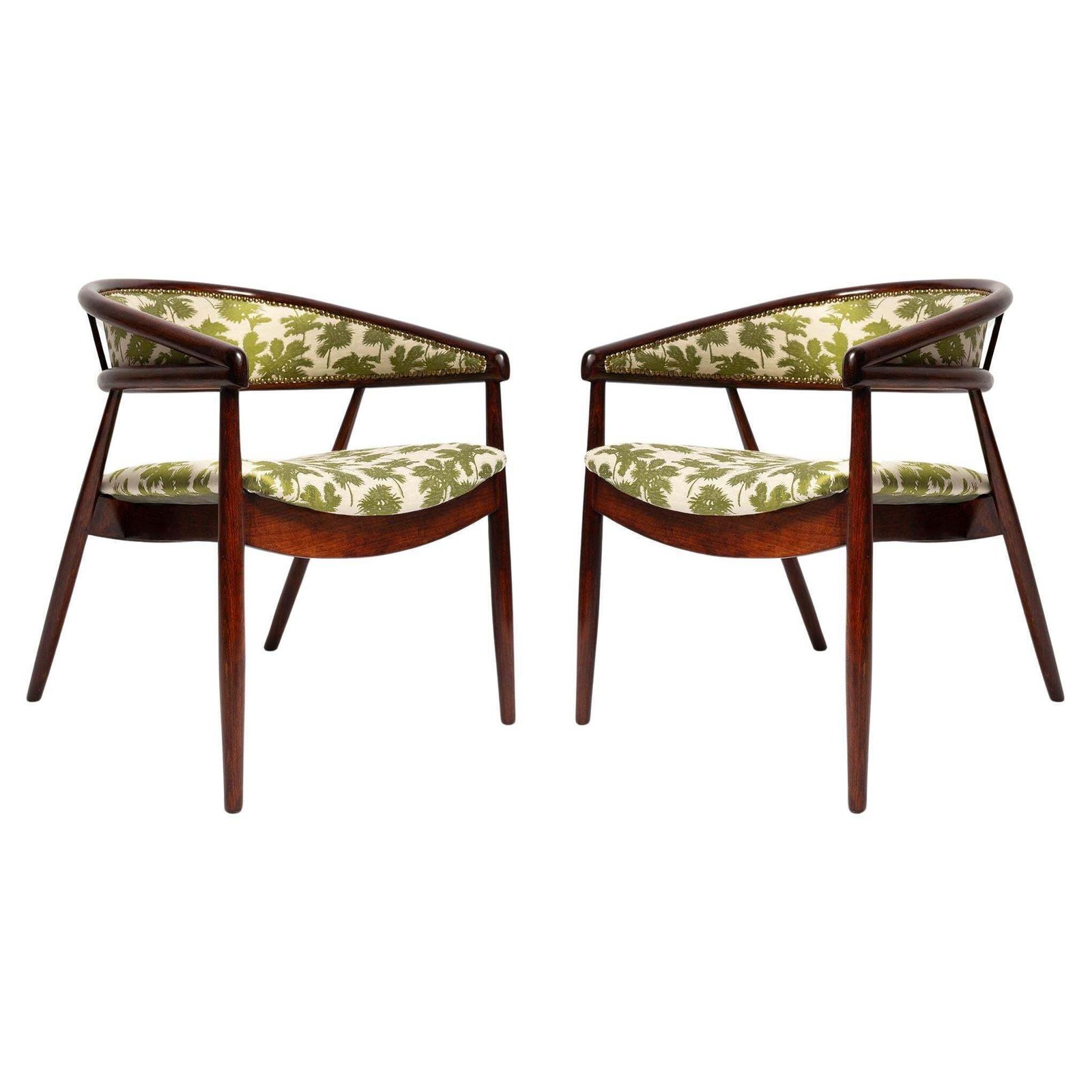 Pair Of Mid Century B 3300 Armchairs, Be Bop A Lula Jacquard, 1960s, Europe