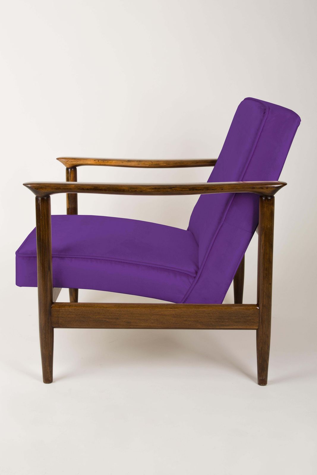 Pair Of Purple Violet Armchairs, Edmund Homa, Gfm 142, 1960s, Poland photo buy