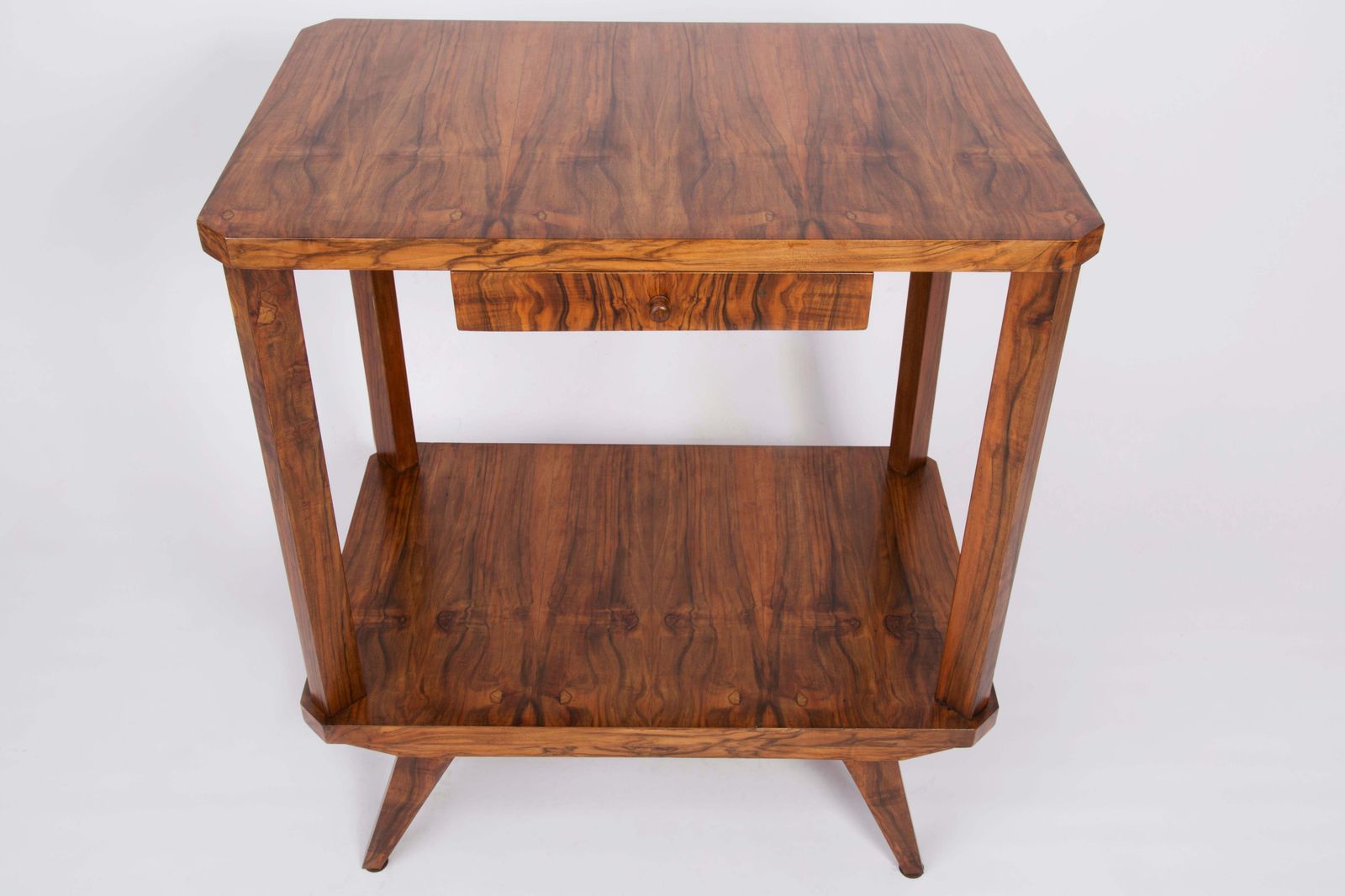 Mid Century Modern Vintage Tv Side Table, Beechwood, Poland, 1960s photo 765.0