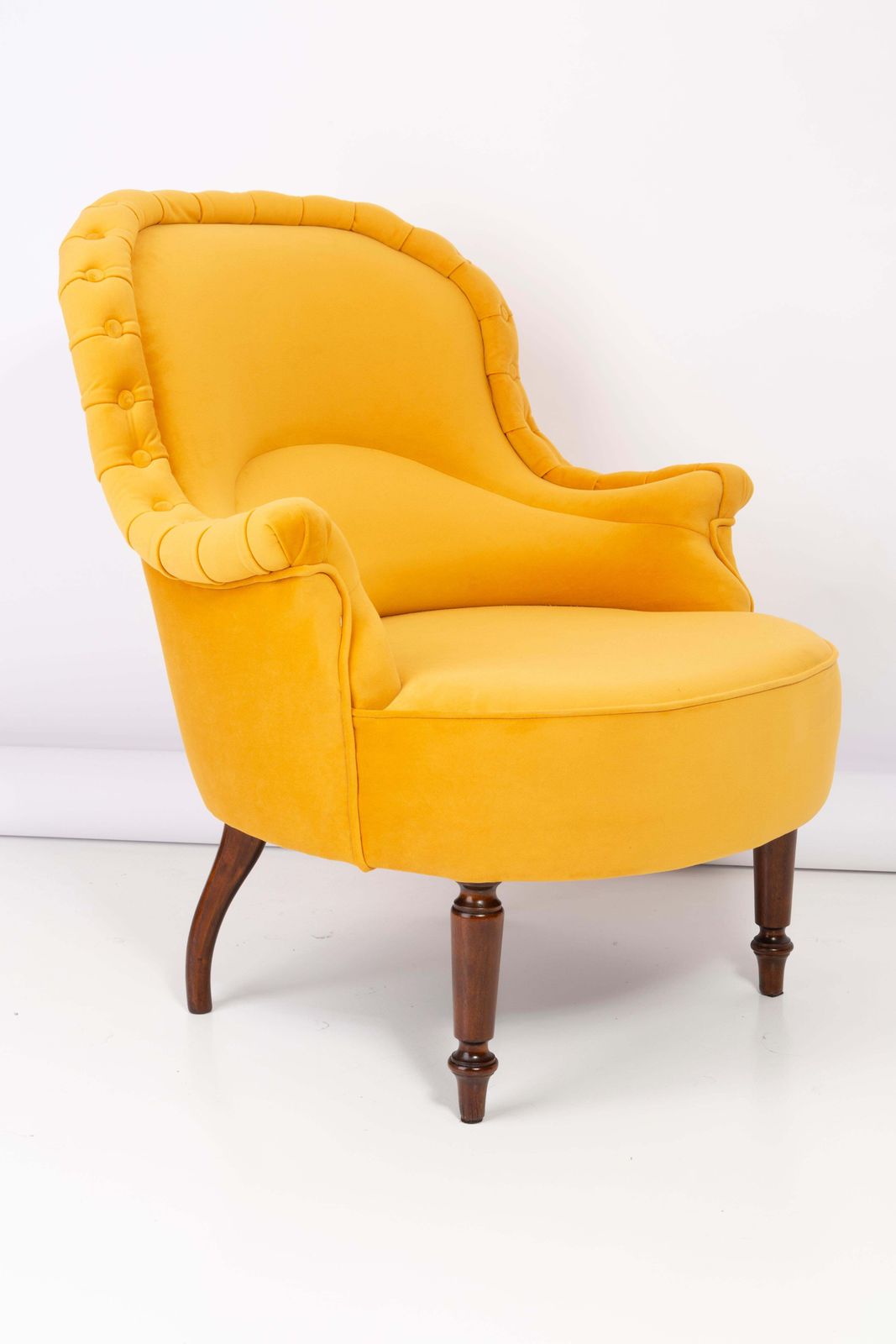 Pair Of Unique Yellow Mustard Armchairs, 1930s, Germany photo vintage