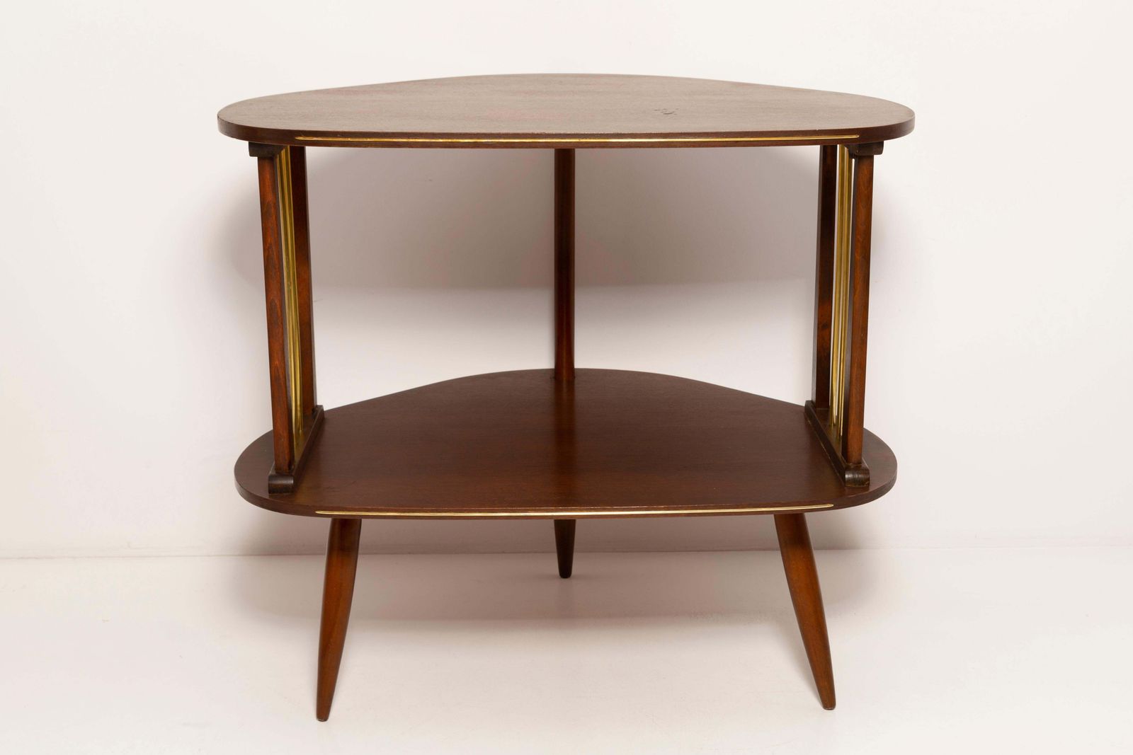 Mid Century Modern Vintage Tv Side Table, Beechwood, Poland, 1960s photo furniture