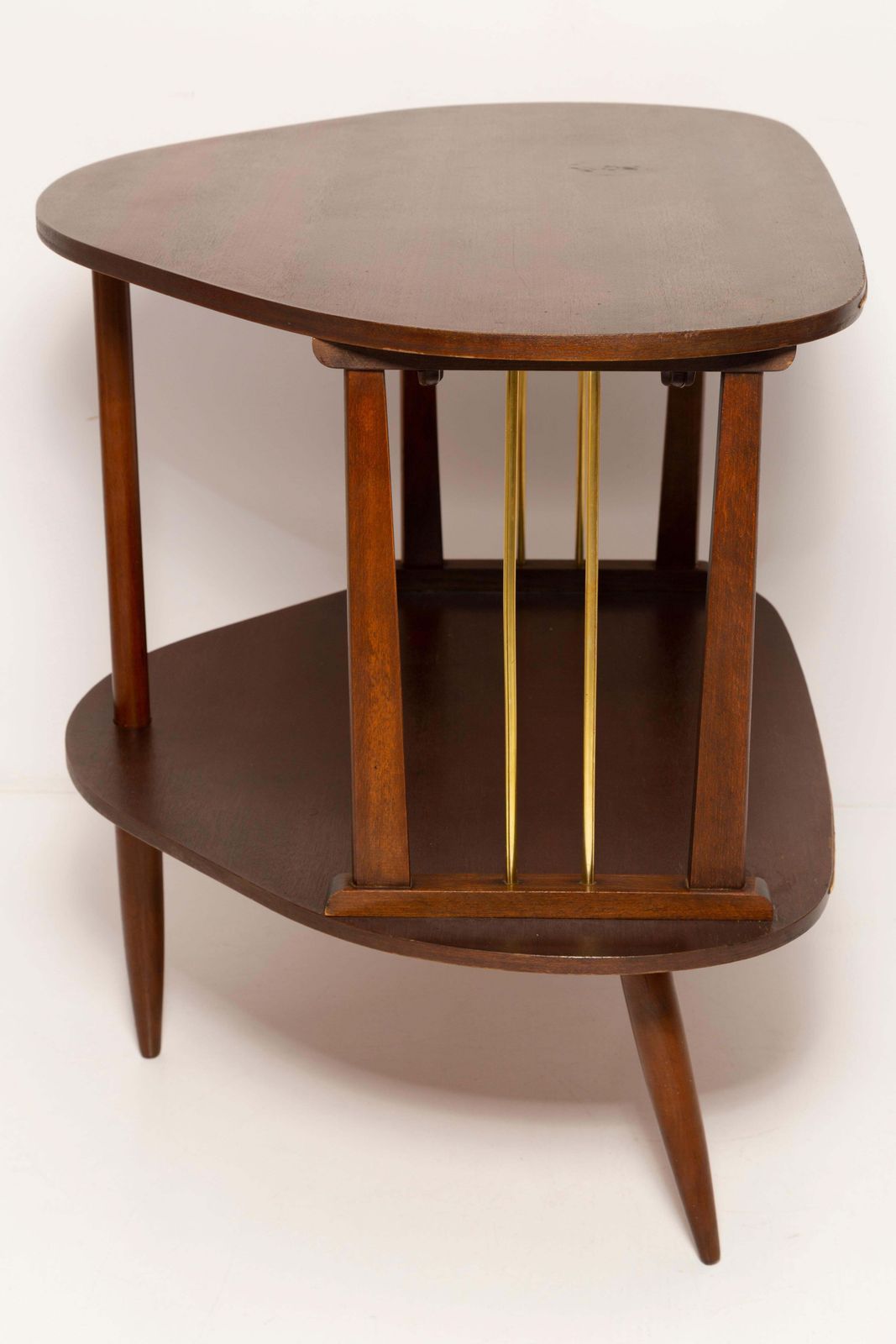 765.0 Mid Century Modern Vintage Tv Side Table, Beechwood, Poland, 1960s photo