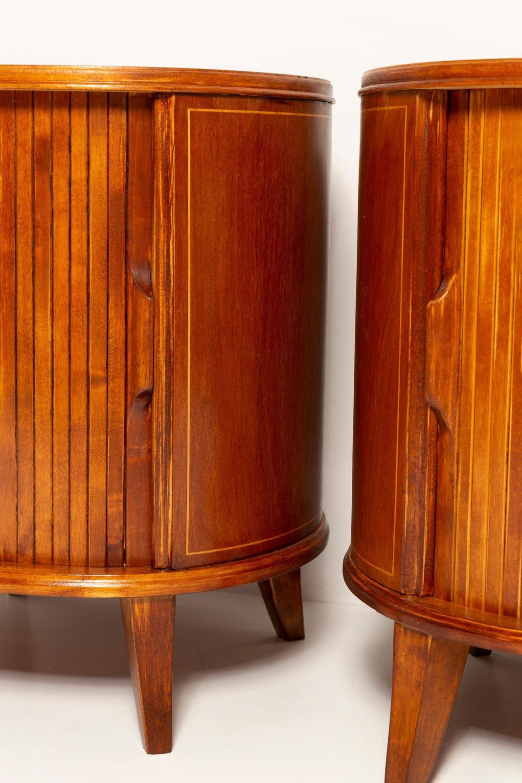 Set Of Two Mid Century Vintage Night Tables, Beech Wood, Europe, 1960s photo Furniture
